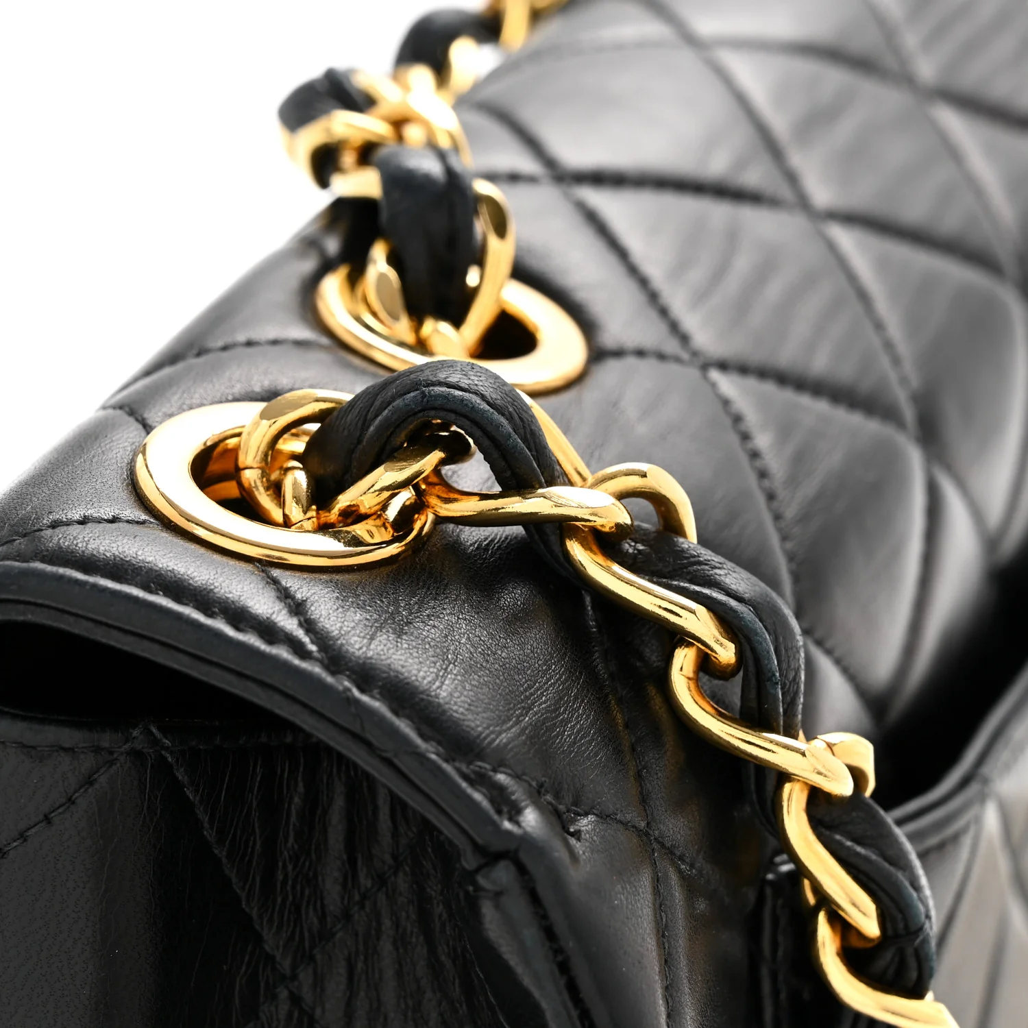 Lambskin Quilted XL Jumbo Single Flap Black - Top Club