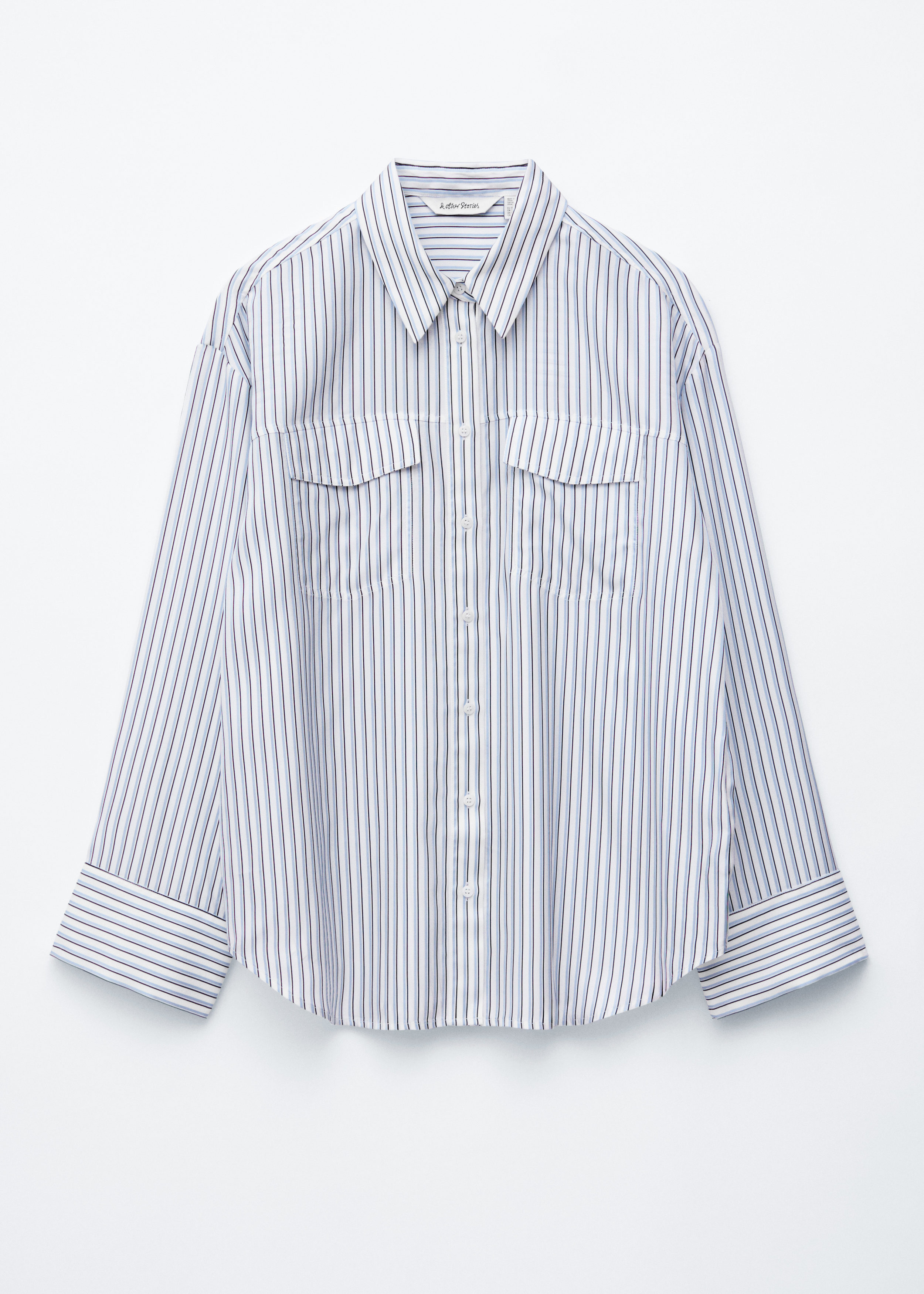 & Other Stories STRIPED PATCH-POCKET SHIRT