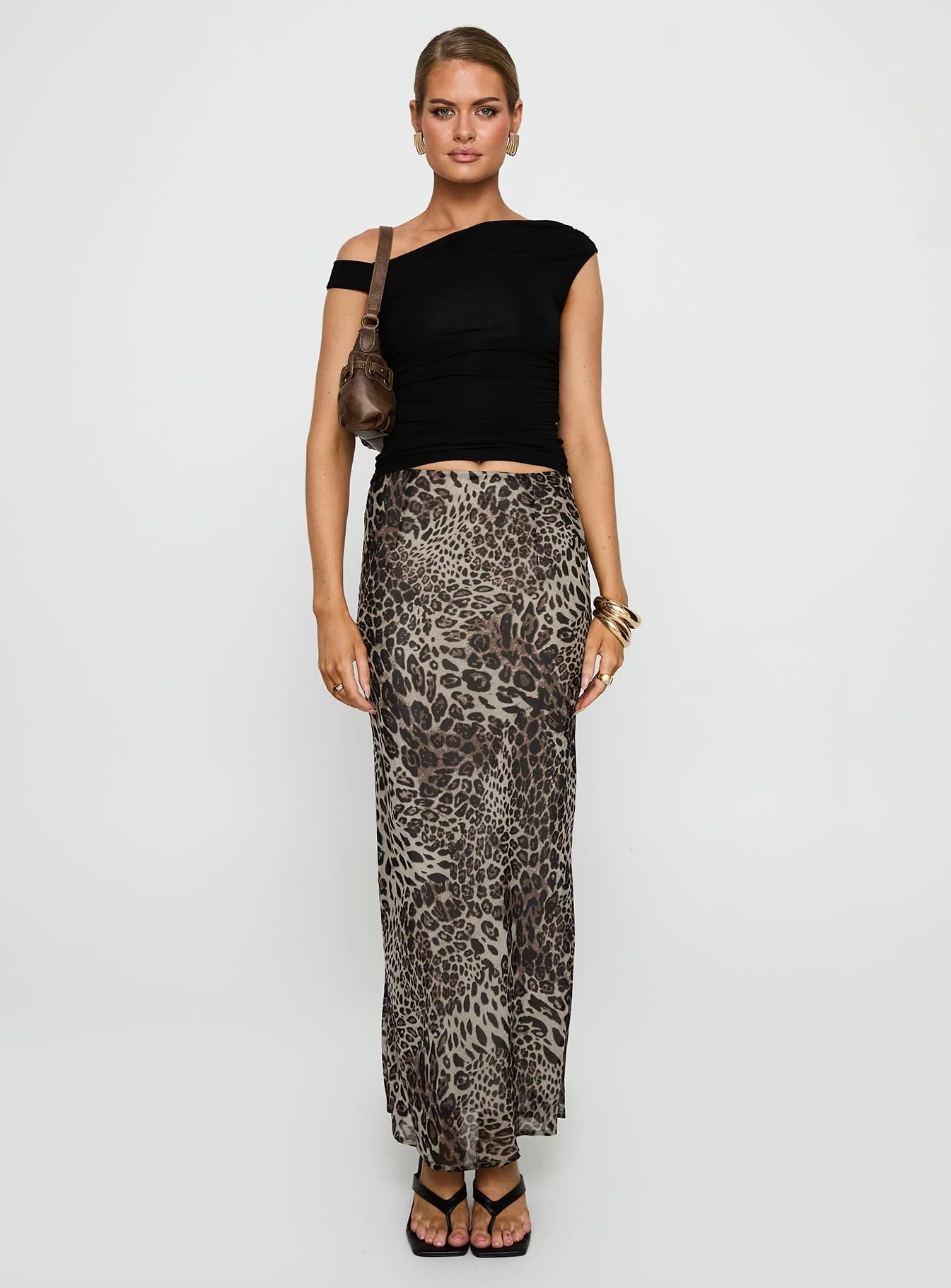 Manda Maxi Skirt Leopard