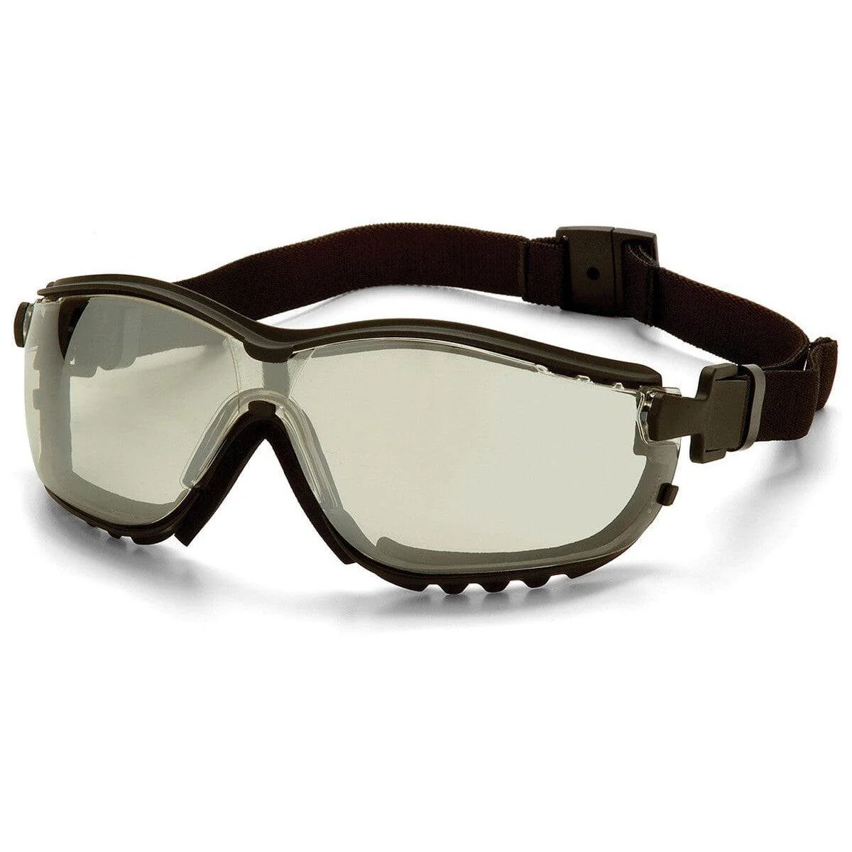 Pyramex V2G Safety Glasses/Goggles Black Frame Indoor/Outdoor Anti-Fog Lens - Alvarez Pro Painting LLC