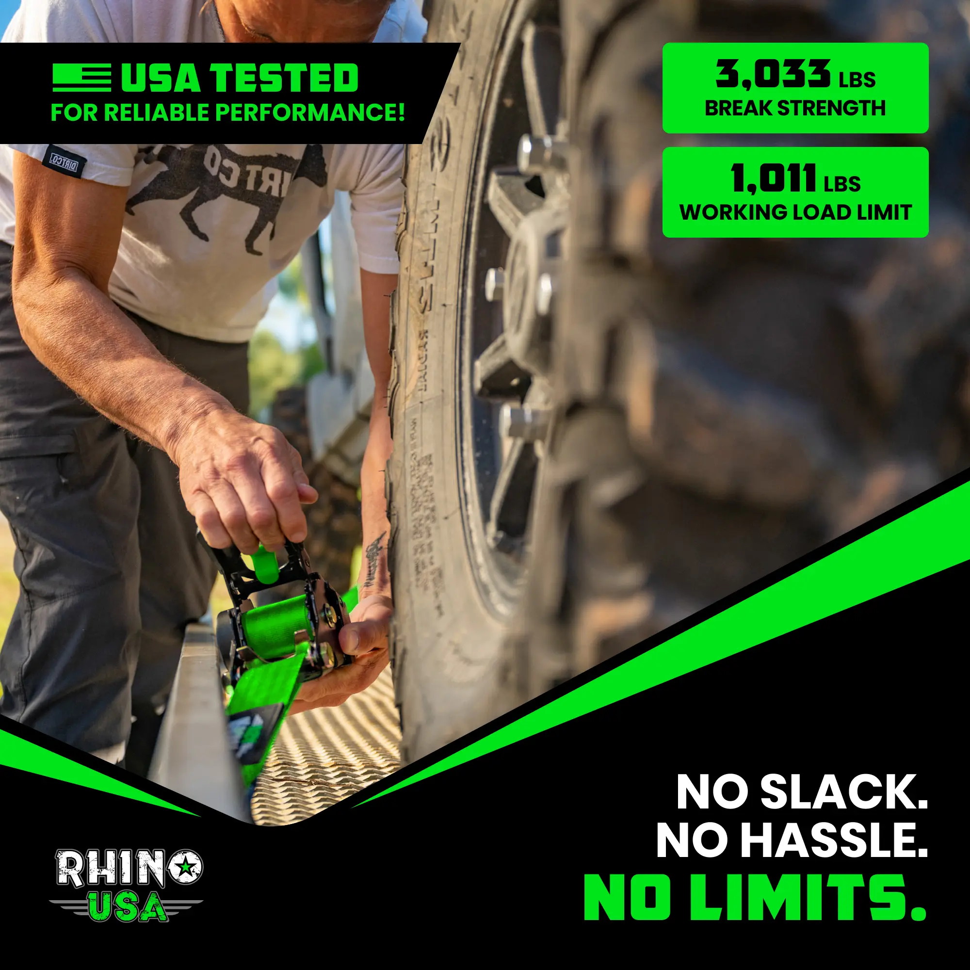 Lush's Pick - Rhino USA Retractable Ratchet Straps - 1in x 10ft (4pack) and 2in x 10ft (2pack)