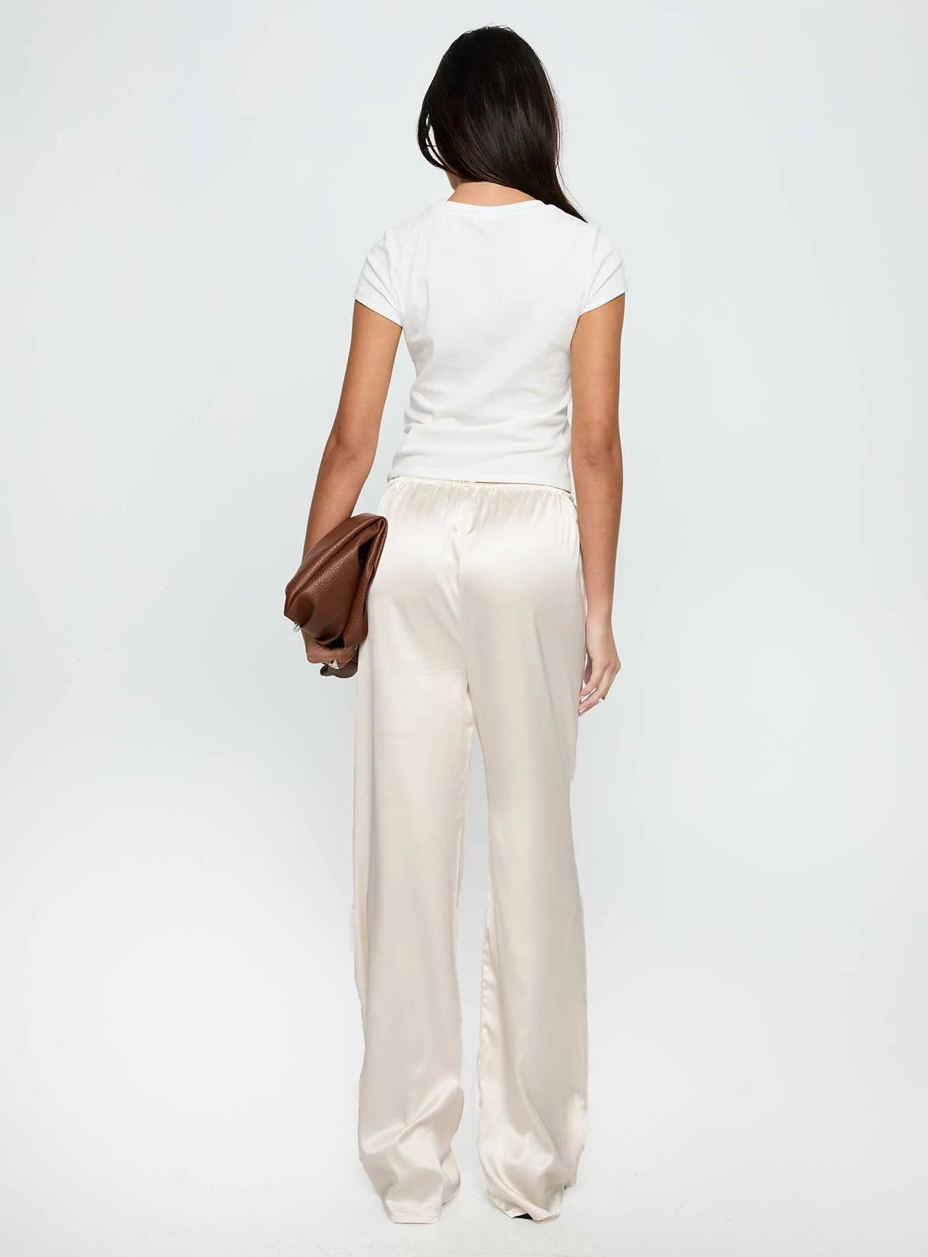Soulstar Satin Pants Champagne