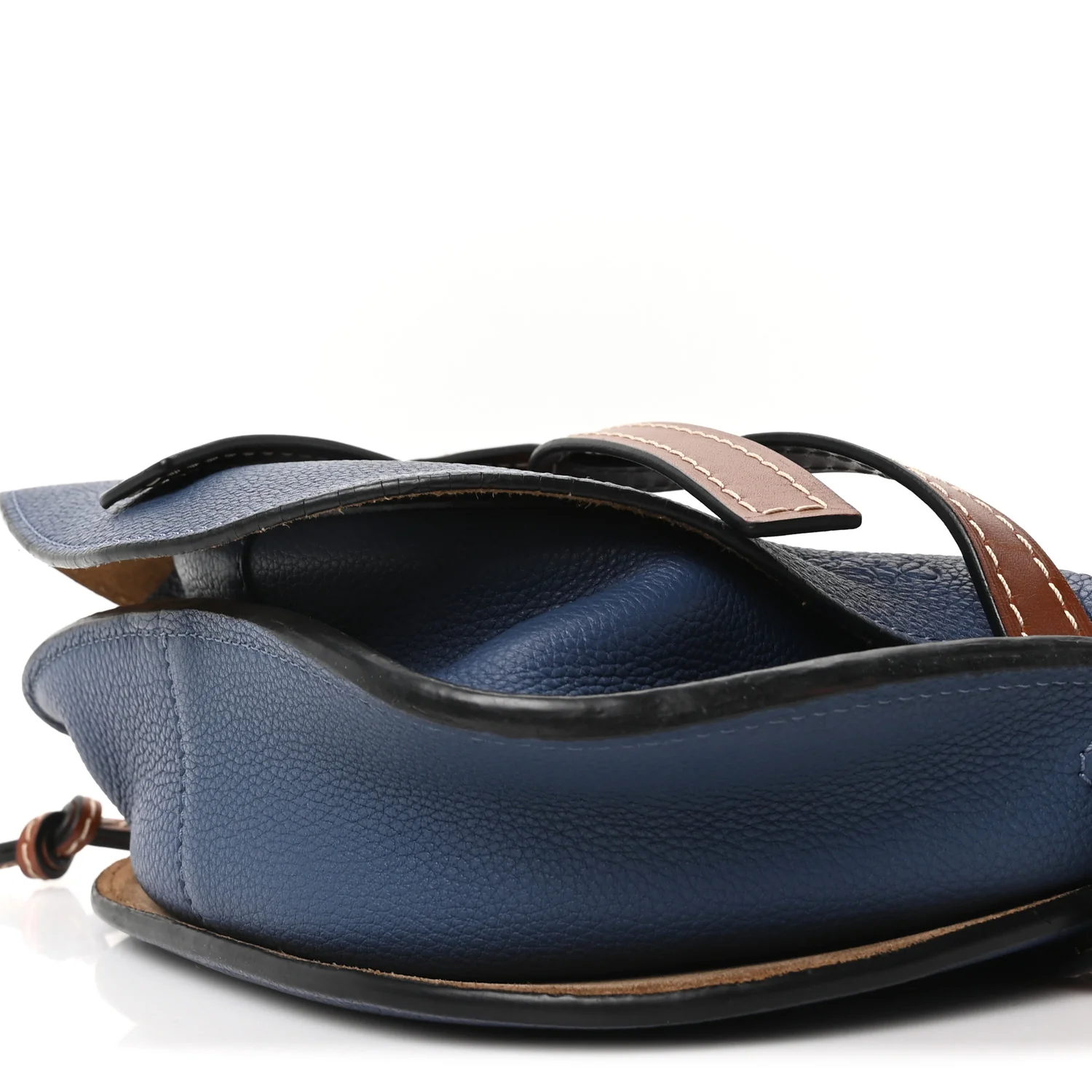 Grained Calfskin Small Gate Crossbody Bag Varsity Pecan - Top Club