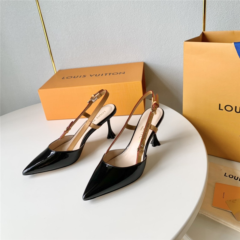 louis vuitton LV flower electroplated heel back high heel sandals - Sneaker Replica Workshop