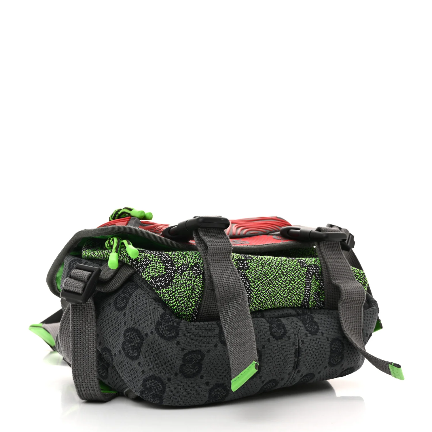 Jersey GG Monogram All Over Sporty Flap Backpack Red Multicolor - Top Club