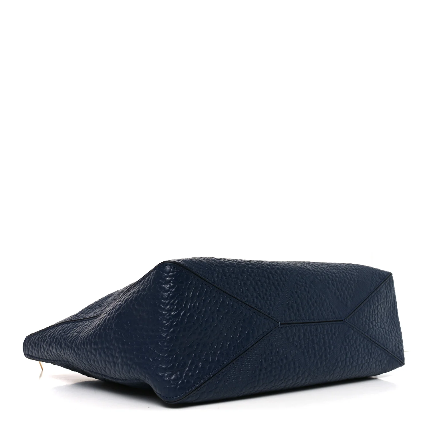 Heritage Grain Check Embossed Medium Dewsbury Tote Blue Carbon - Top Club