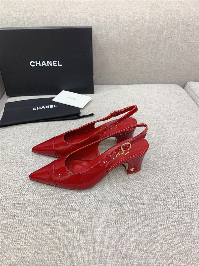 chanel classic sling back thick heel sandals - Sneaker Replica Workshop
