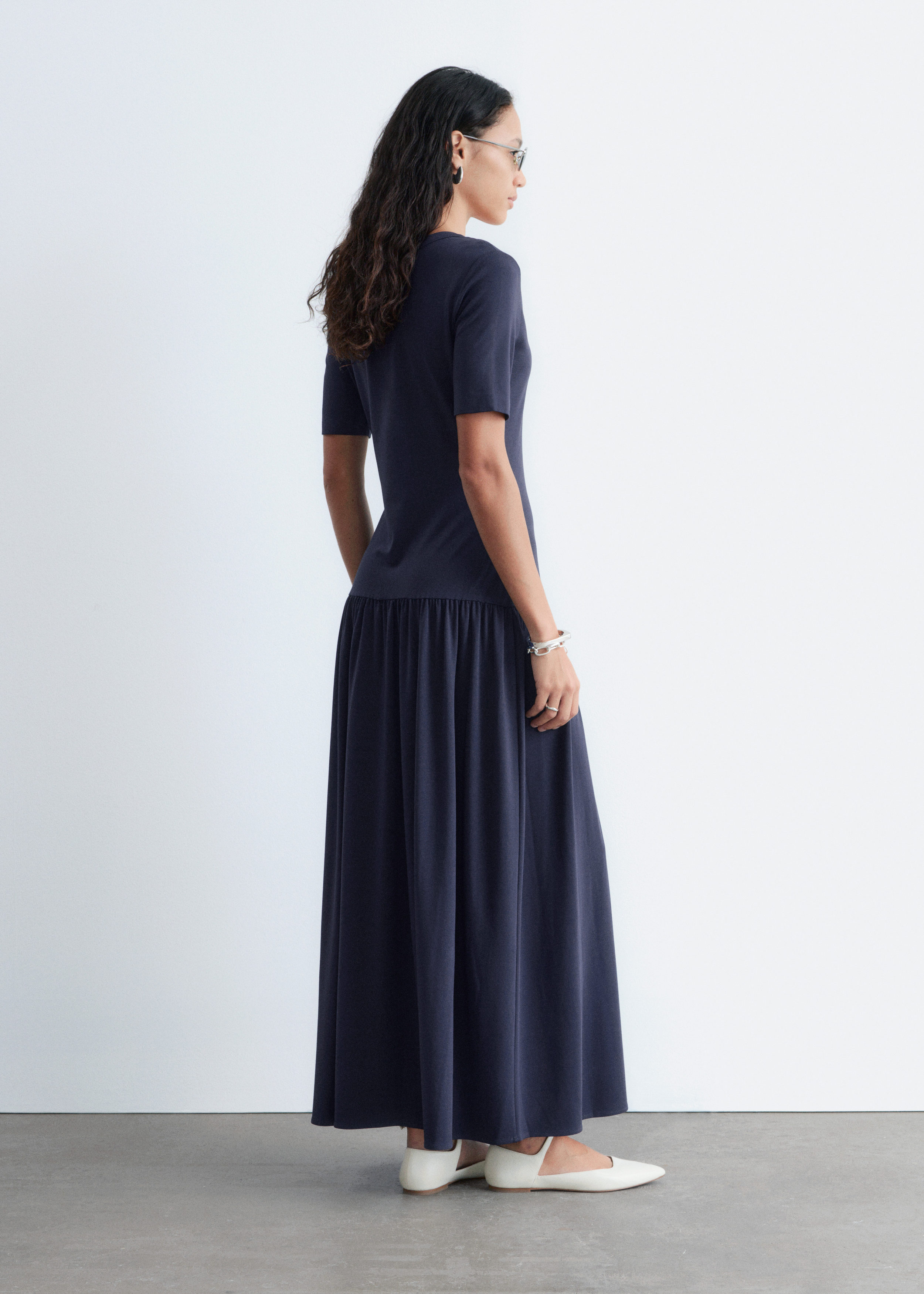 & Other Stories LONGLINE JERSEY MAXI DRESS