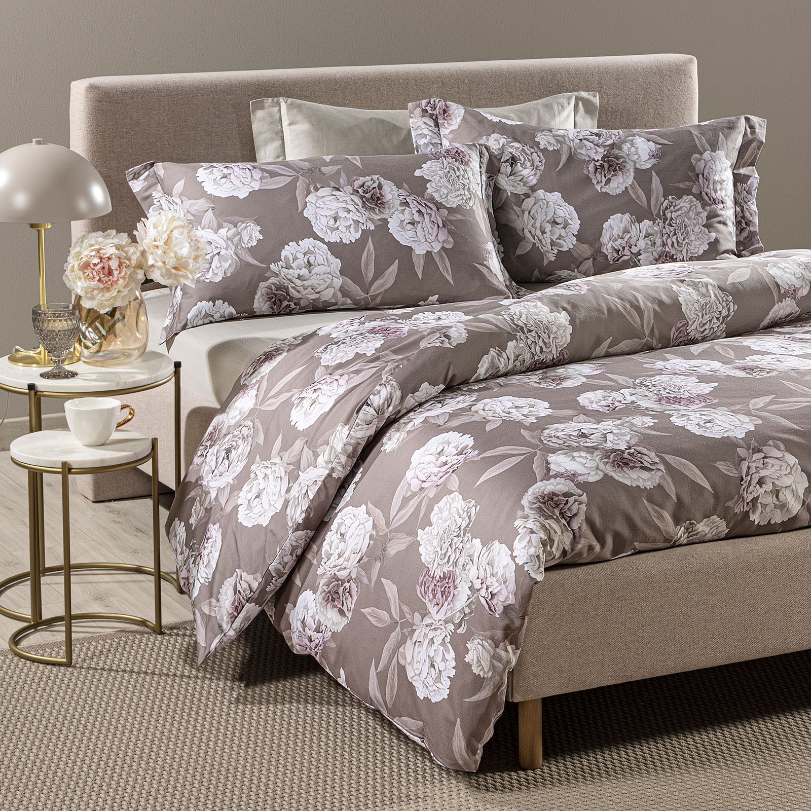 Completo Copripiumino In Raso Di Cotone Rosa Bianca Matrimoniale Unica Dreaming