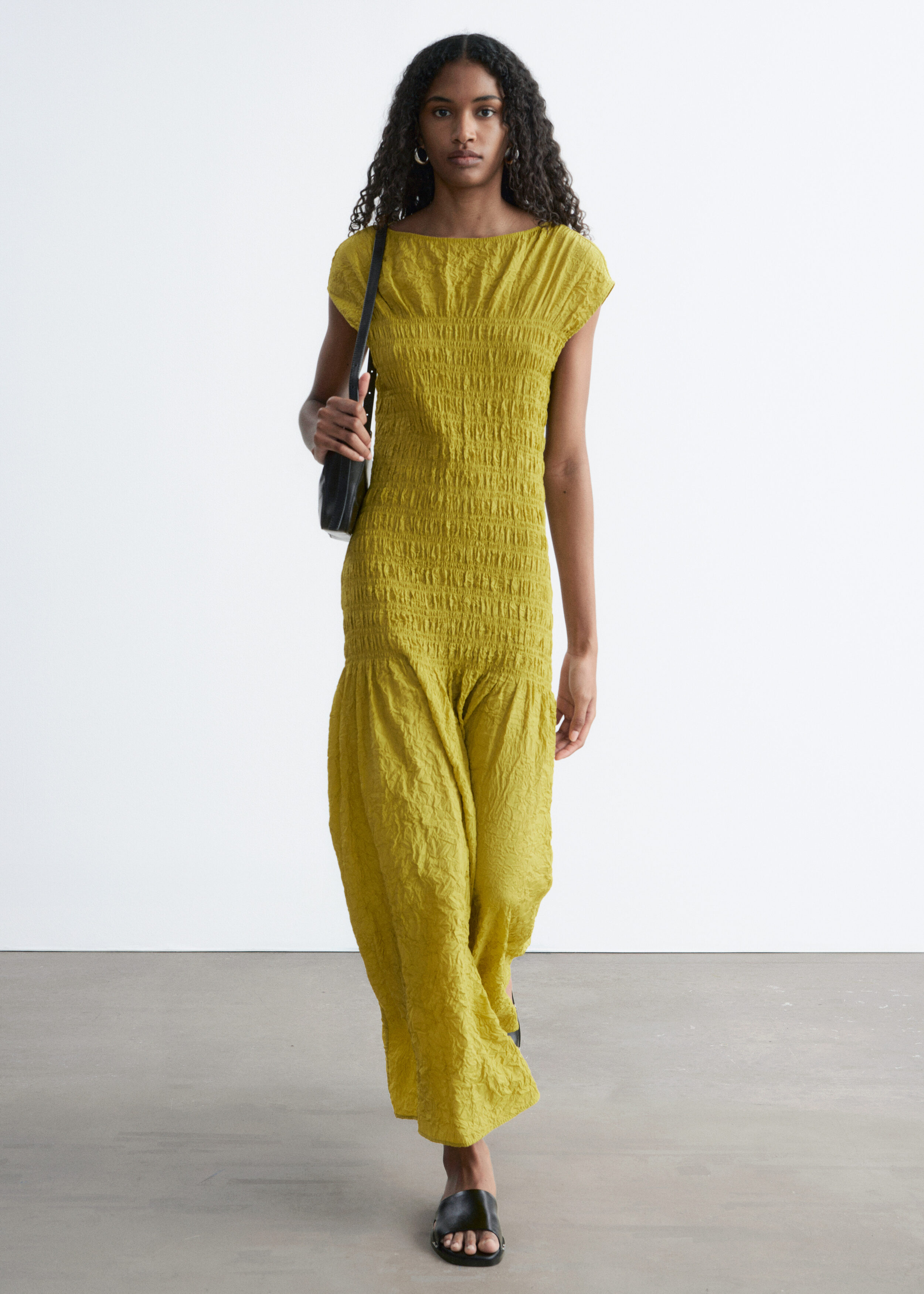 & Other Stories SMOCKED MAXI DRESS