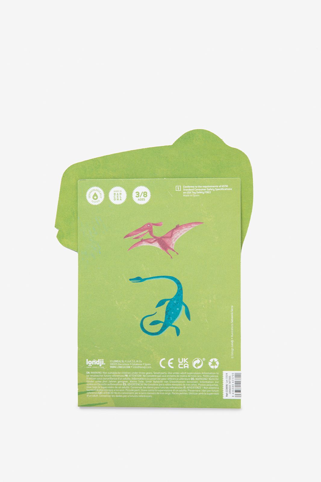 Jurrassic tattoos 10 stuks groot