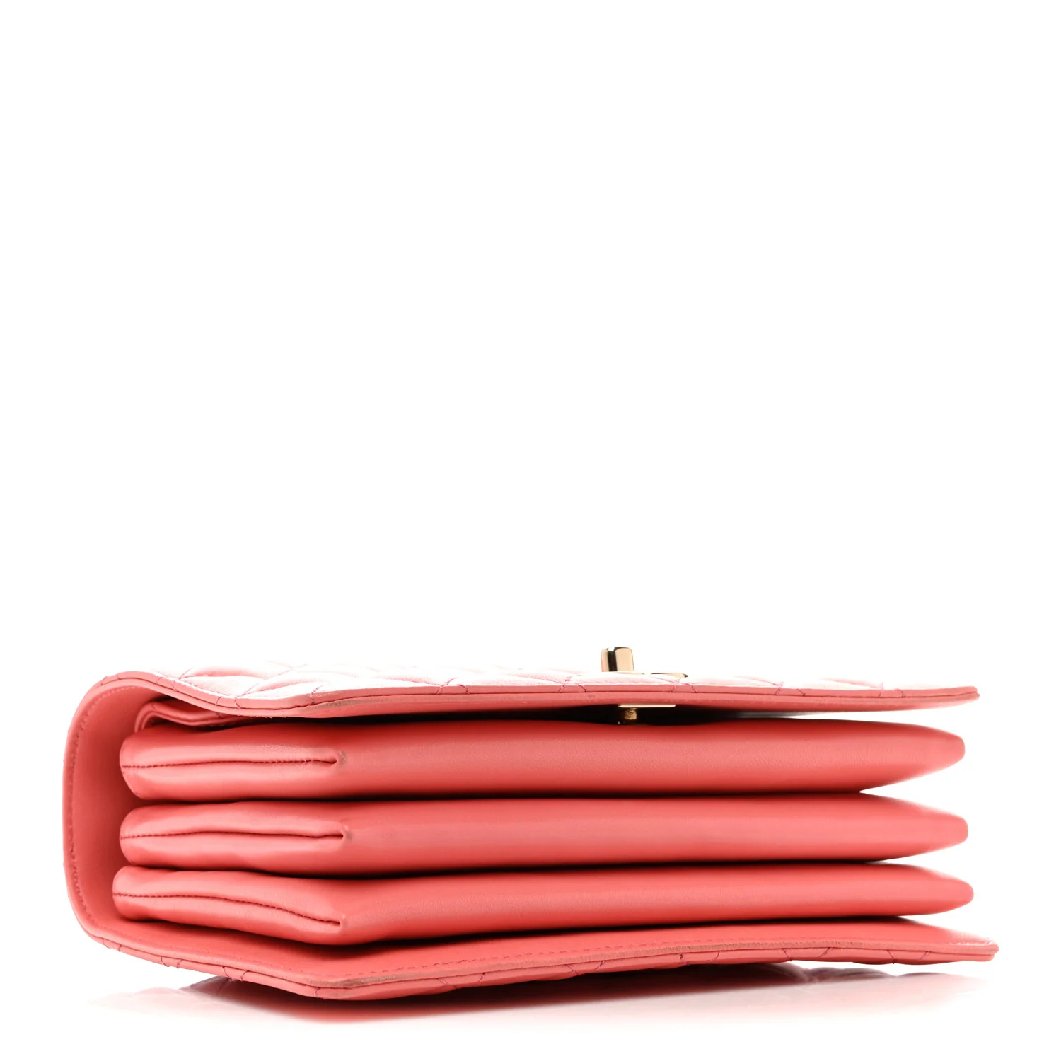 Lambskin Quilted Small Handle Tied Top Handle Flap Pink - Top Club