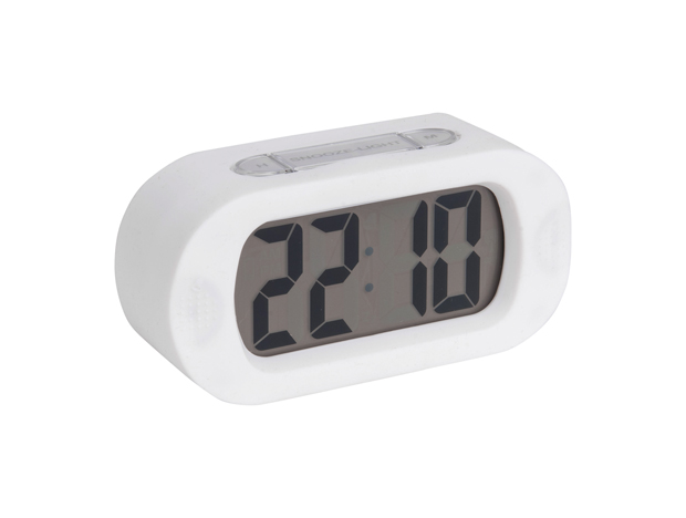Alarm clock Gummy rubberized white