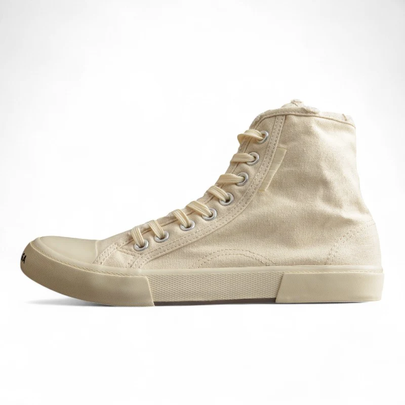 Balenciaga Paris Distressed High Canvas – Cream - Sneaker Replica Workshop