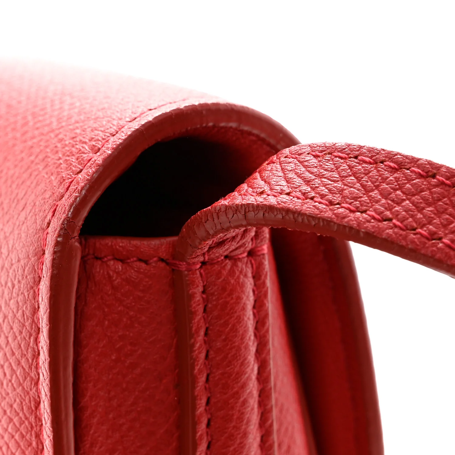 Grained Calfskin Small Trotteur Coquelicot - Top Club