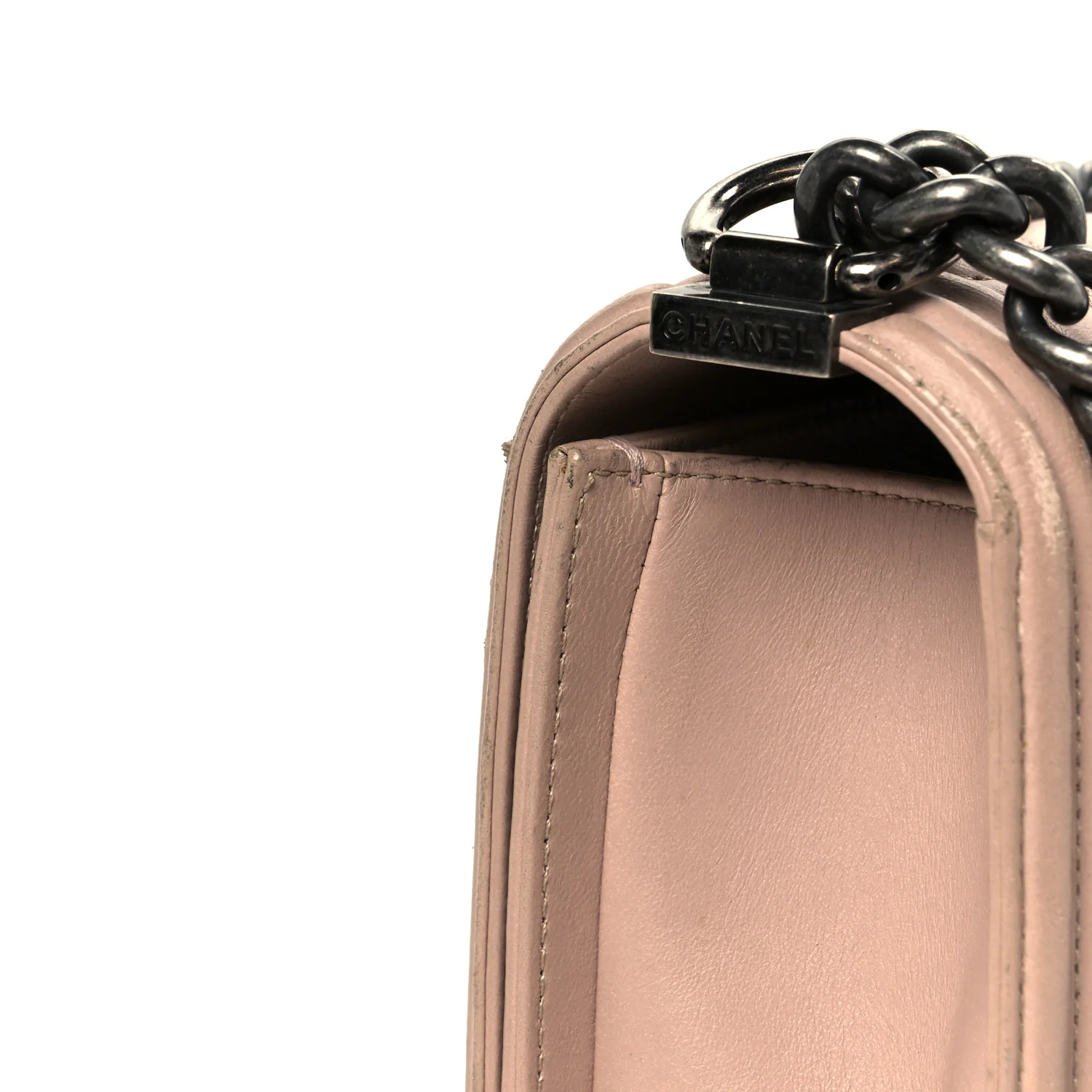 Lambskin Quilted Medium Boy Flap Light Pink - Top Club