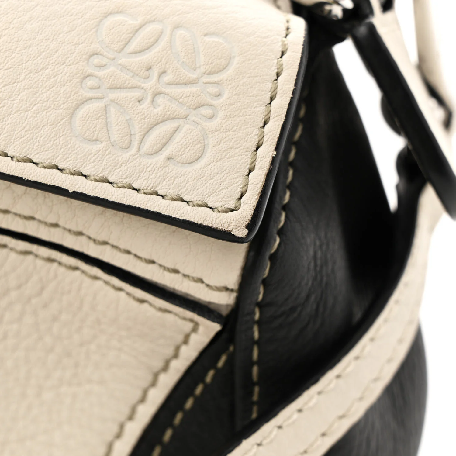 Calfskin Mini Puzzle Bag Soft White Rosemary - Top Club