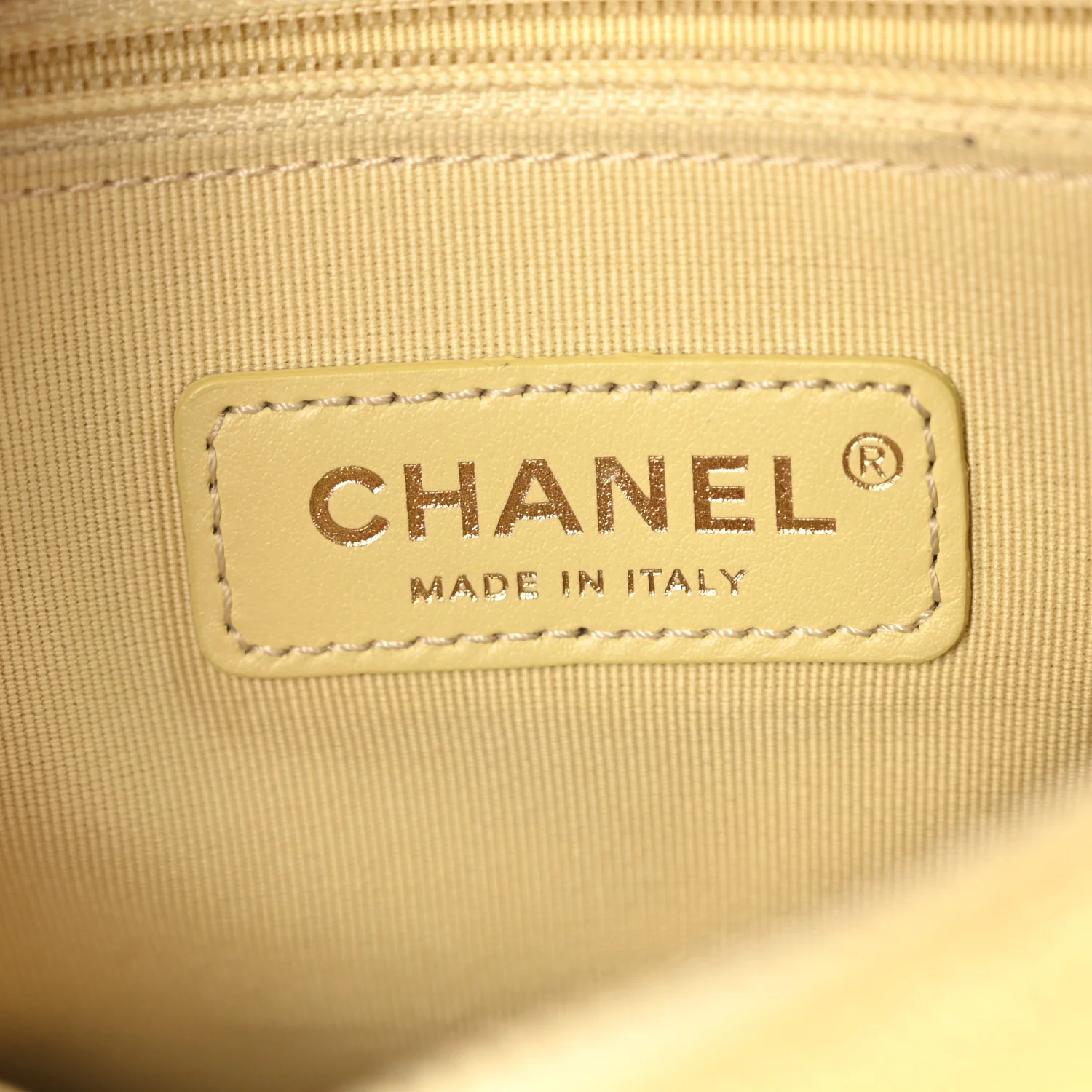 Shiny Caviar Quilted Chain Melody Backpack Yellow - Top Club