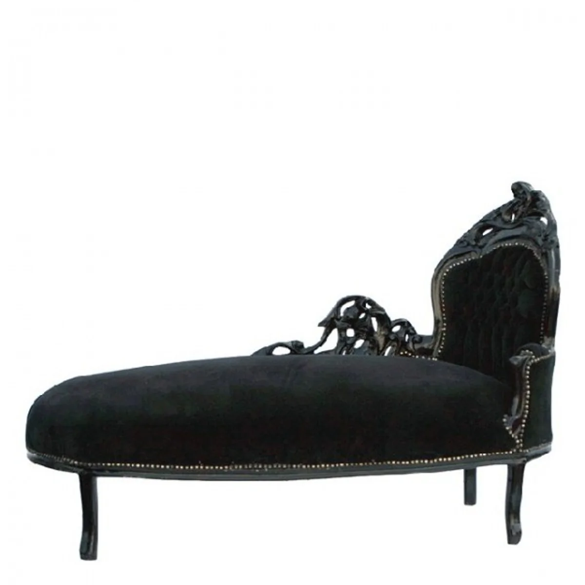 Baroque chaise longue black/black