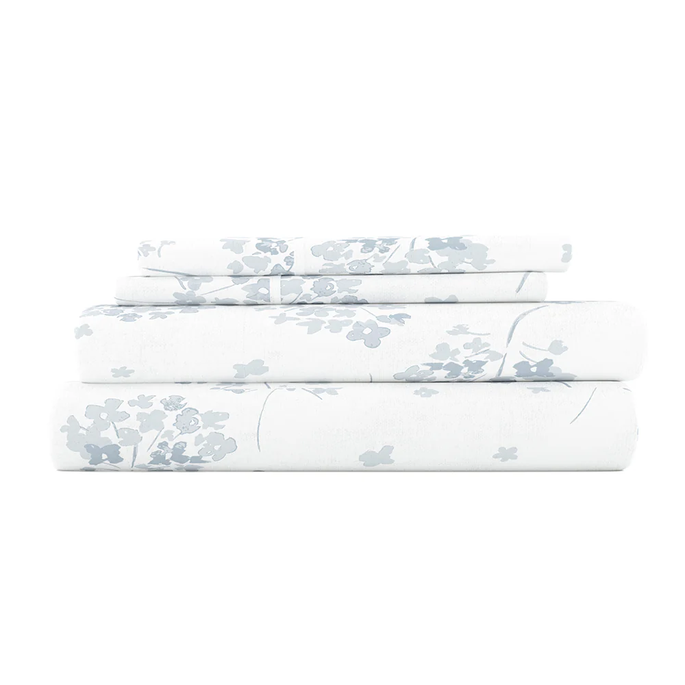 Flower Bunch 4-Piece Flannel Sheet Set (Sale)