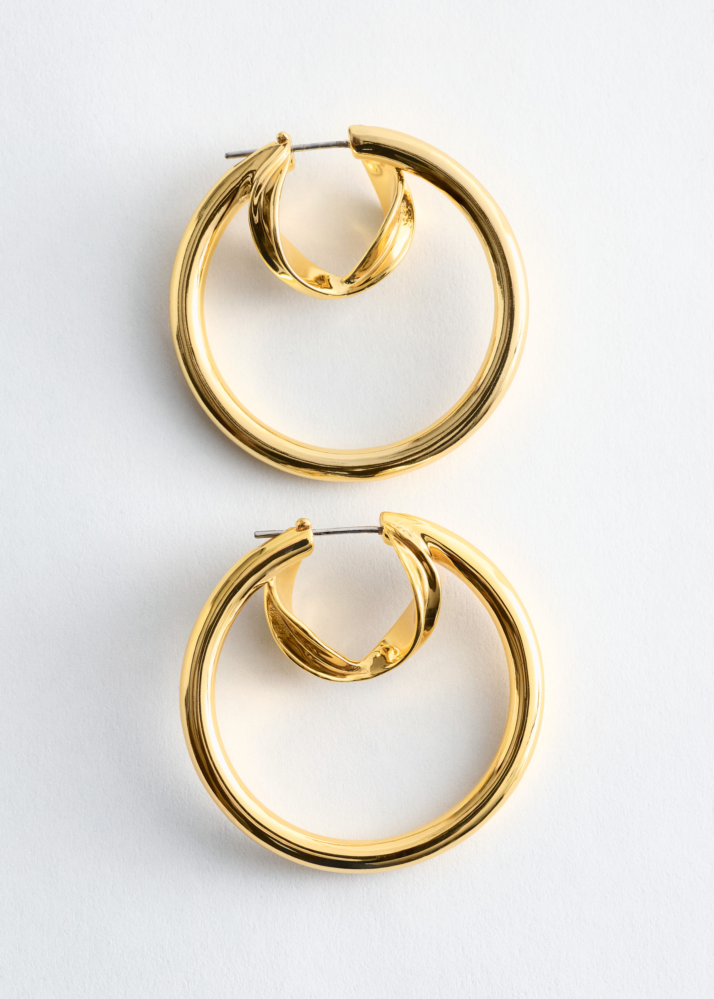 & Other Stories DOUBLE HOOP EARRINGS