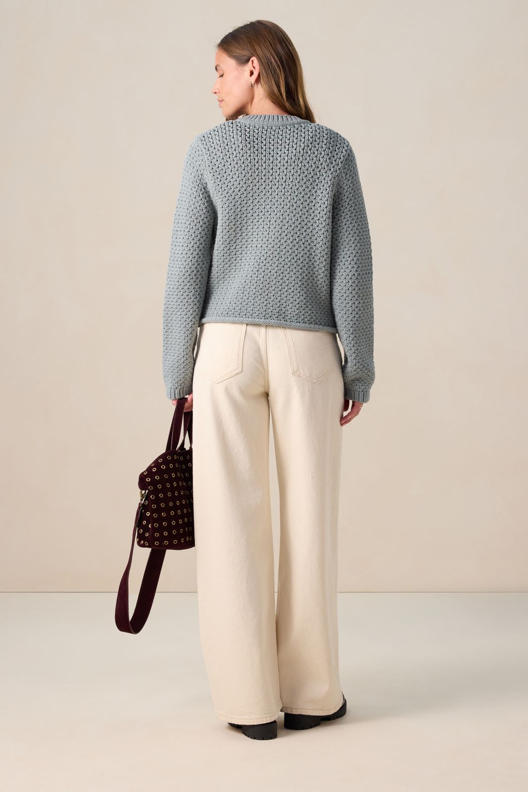 Witte high waist wide leg jeans