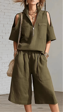 Women's Short-Sleeved Shorts Shirt and Loose Pants Two-Piece Set - Nordfashionstorm - Women's Clothing, Fashion for You - Nordfashionstorm.com