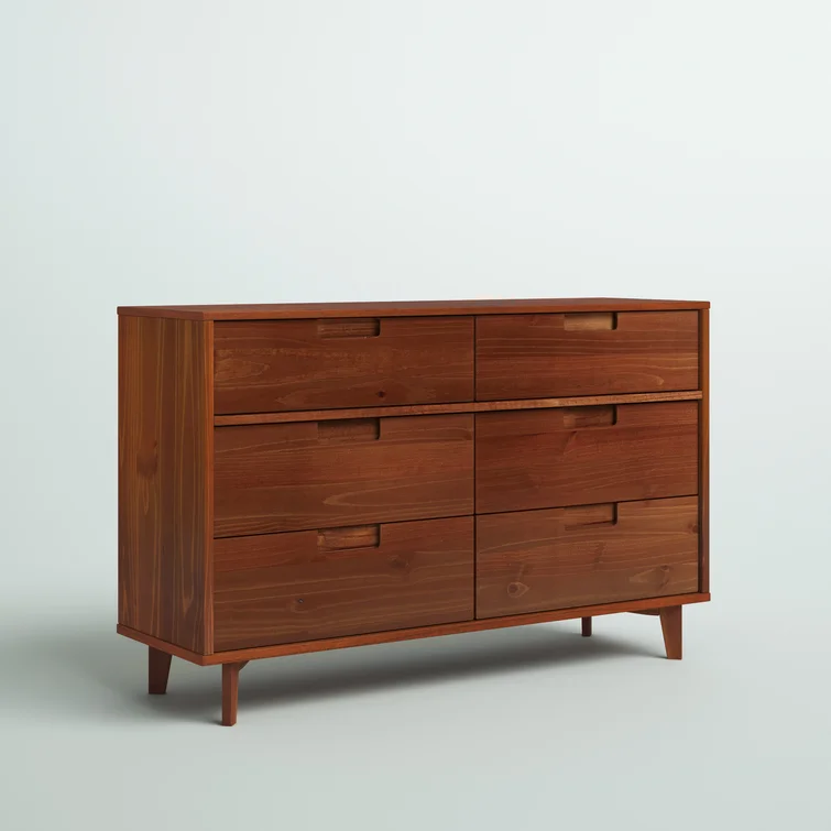 Yarber Groove 6 Drawer Double Dresser