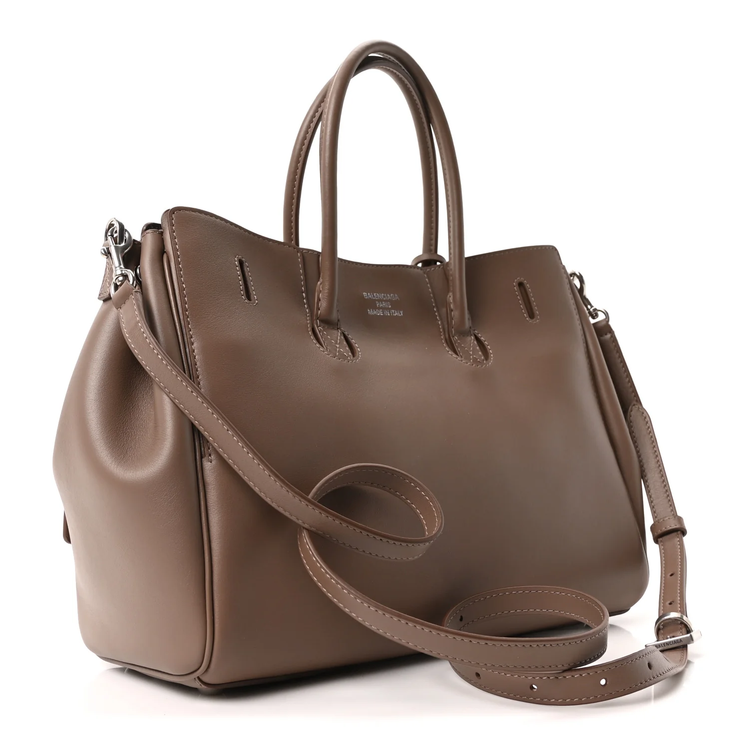 Smooth Calfskin Small Bel Air Carry All Bag Taupe - Top Club