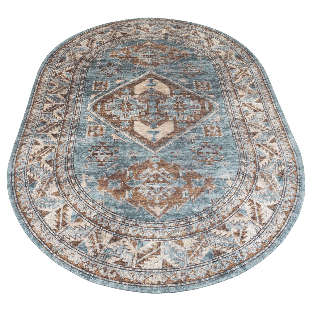 Vloerkleed Laria Blue 3– Ovaal 200 x 290 cm