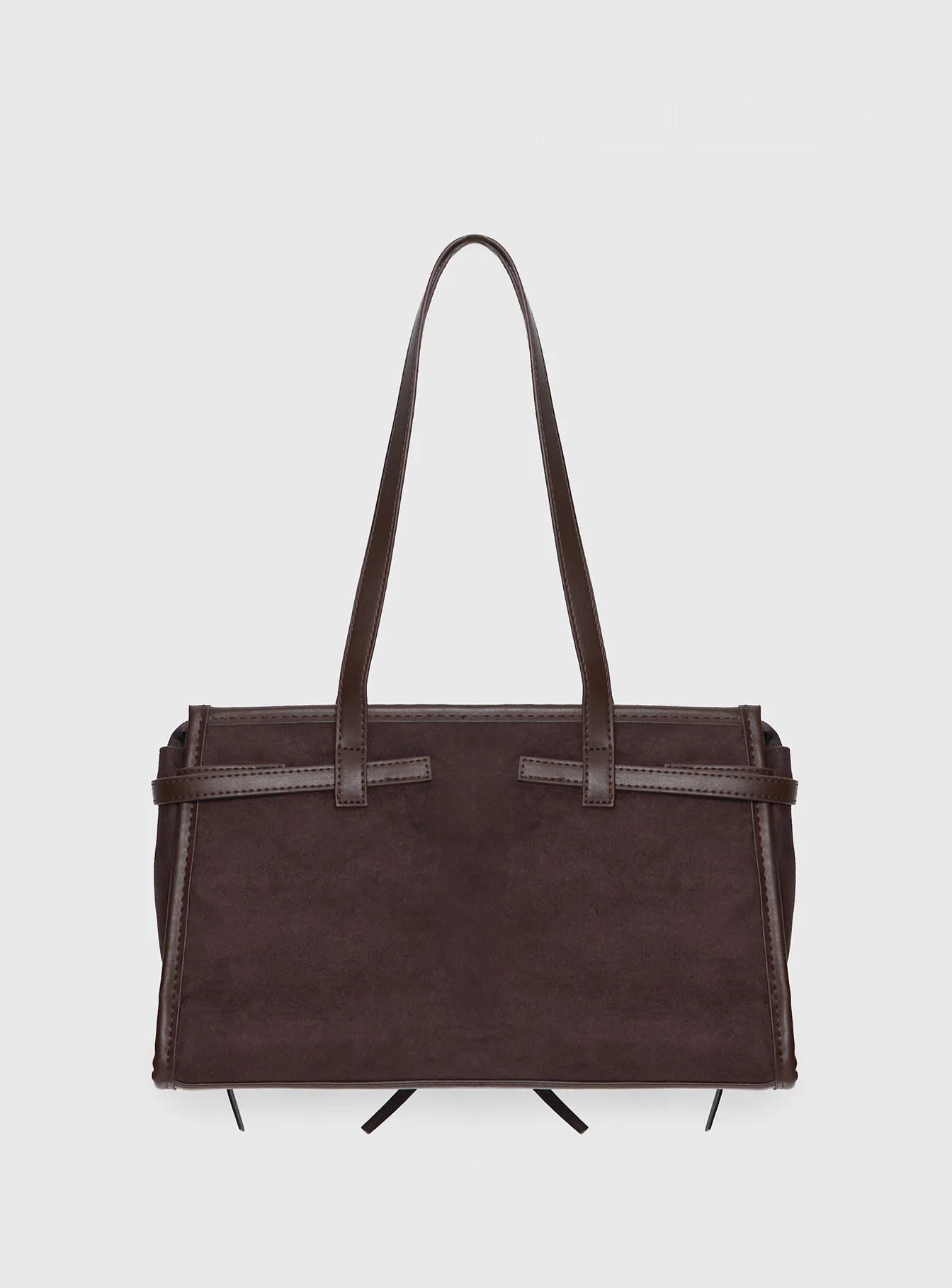 Beaming Bow Detail Shoulder Bag Brown