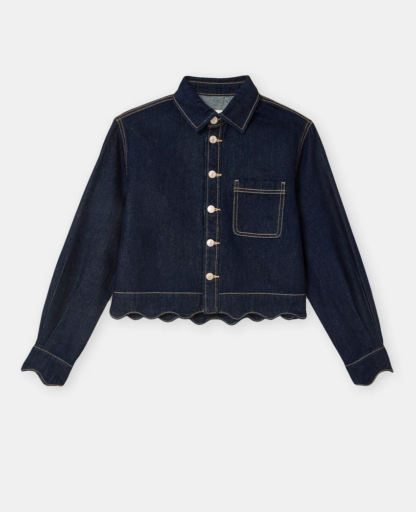 Pimkie Chemise en jean avec bords zig-zag
