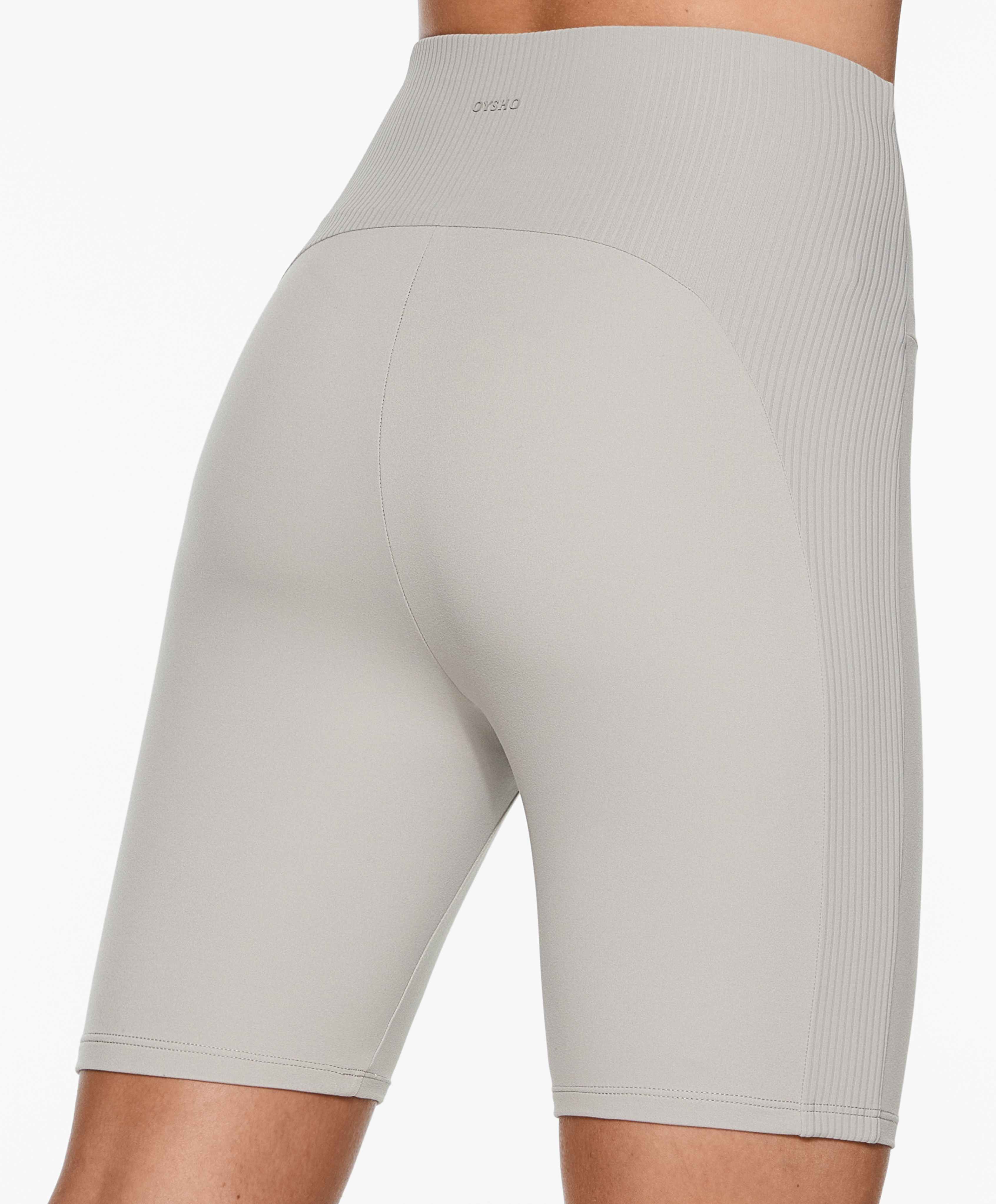 OYSHO Comfortlux high-rise rib 20 cm cycle leggings