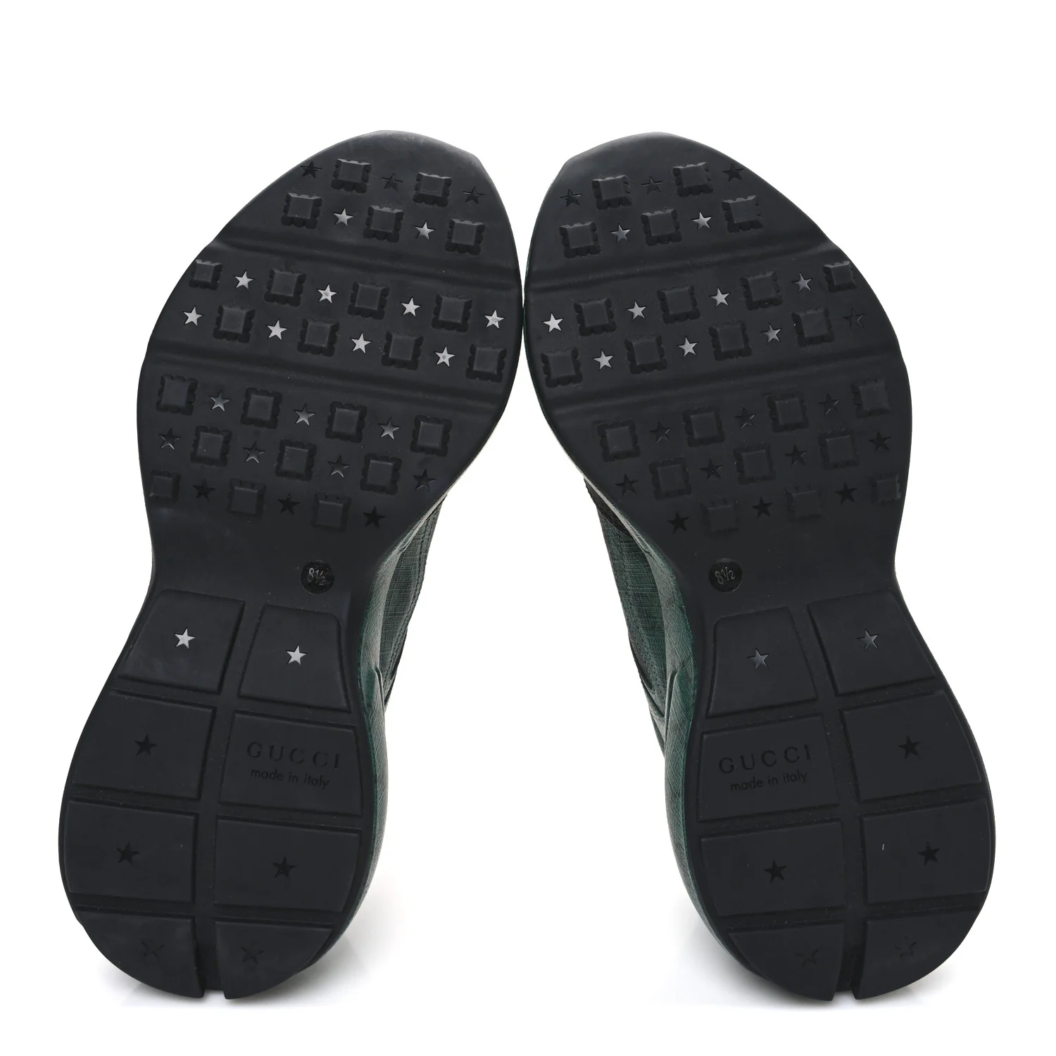 GG Supreme Monogram Mens Rhyton Sneakers 8.5 Black Green - Top Club