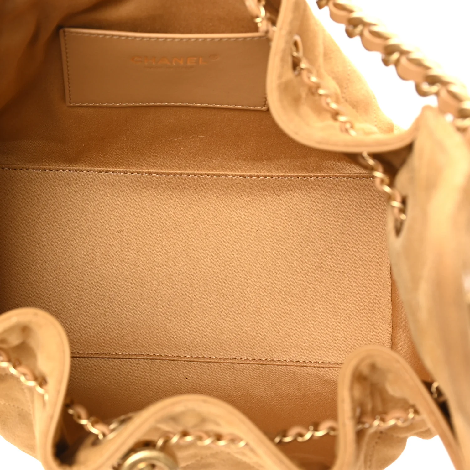 Suede Quilted Small Chanel 25 Handbag Beige - Top Club
