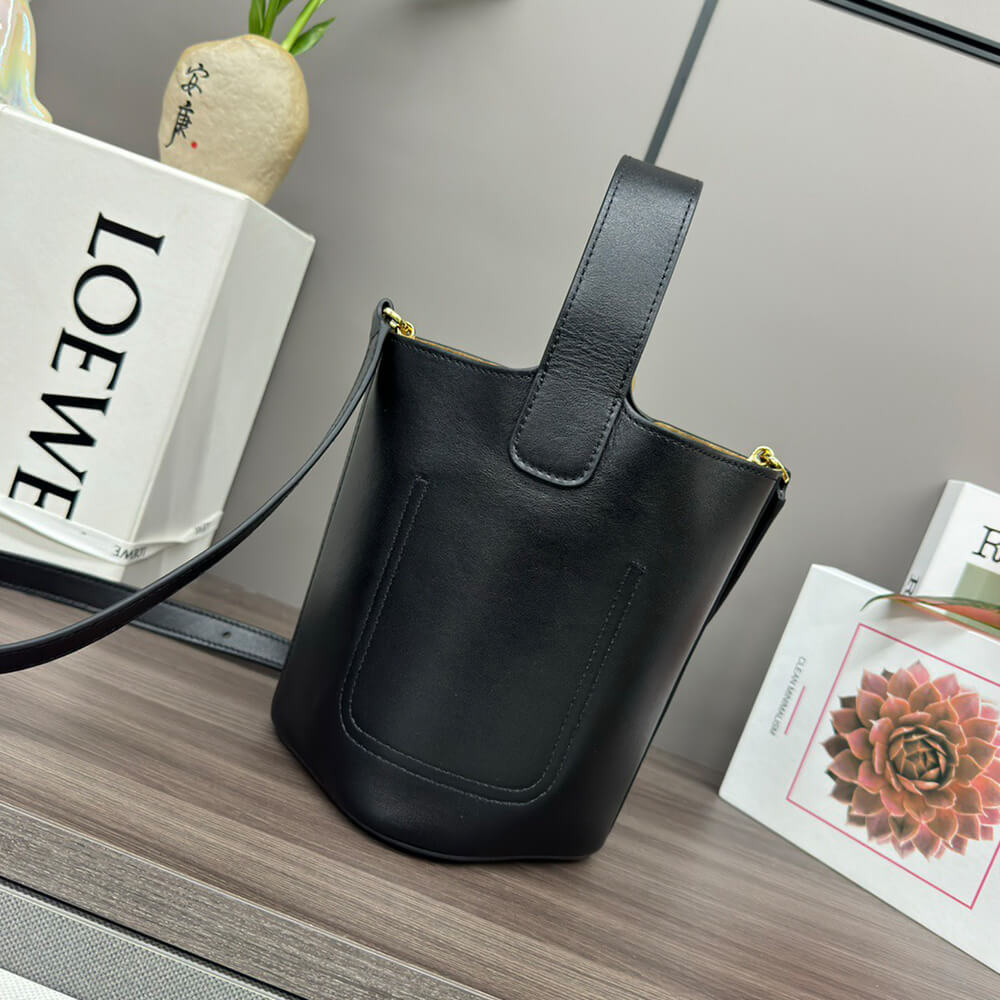 LOEWE Mini Pebble bucket in smooth calfskin(high-end grade) - Top Club