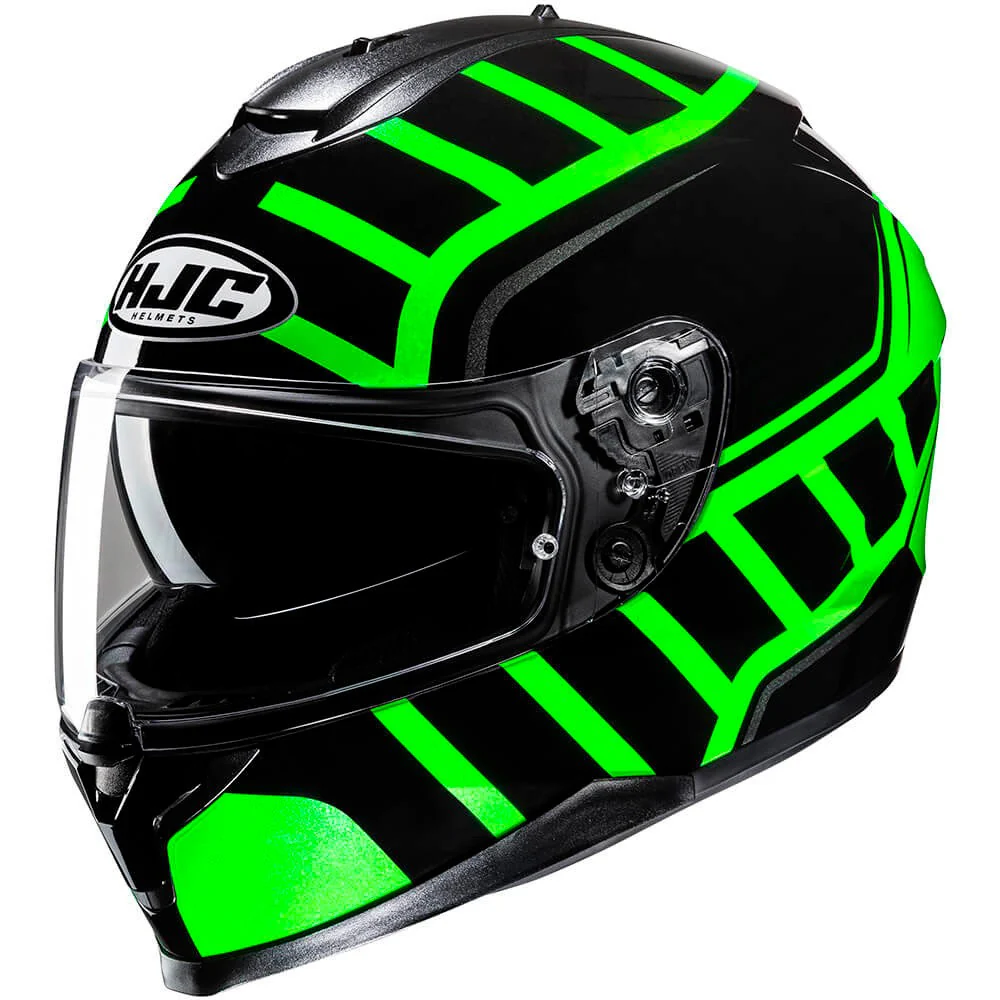 HJC C70N HOLT HELMET - BLACK / FLUOR
