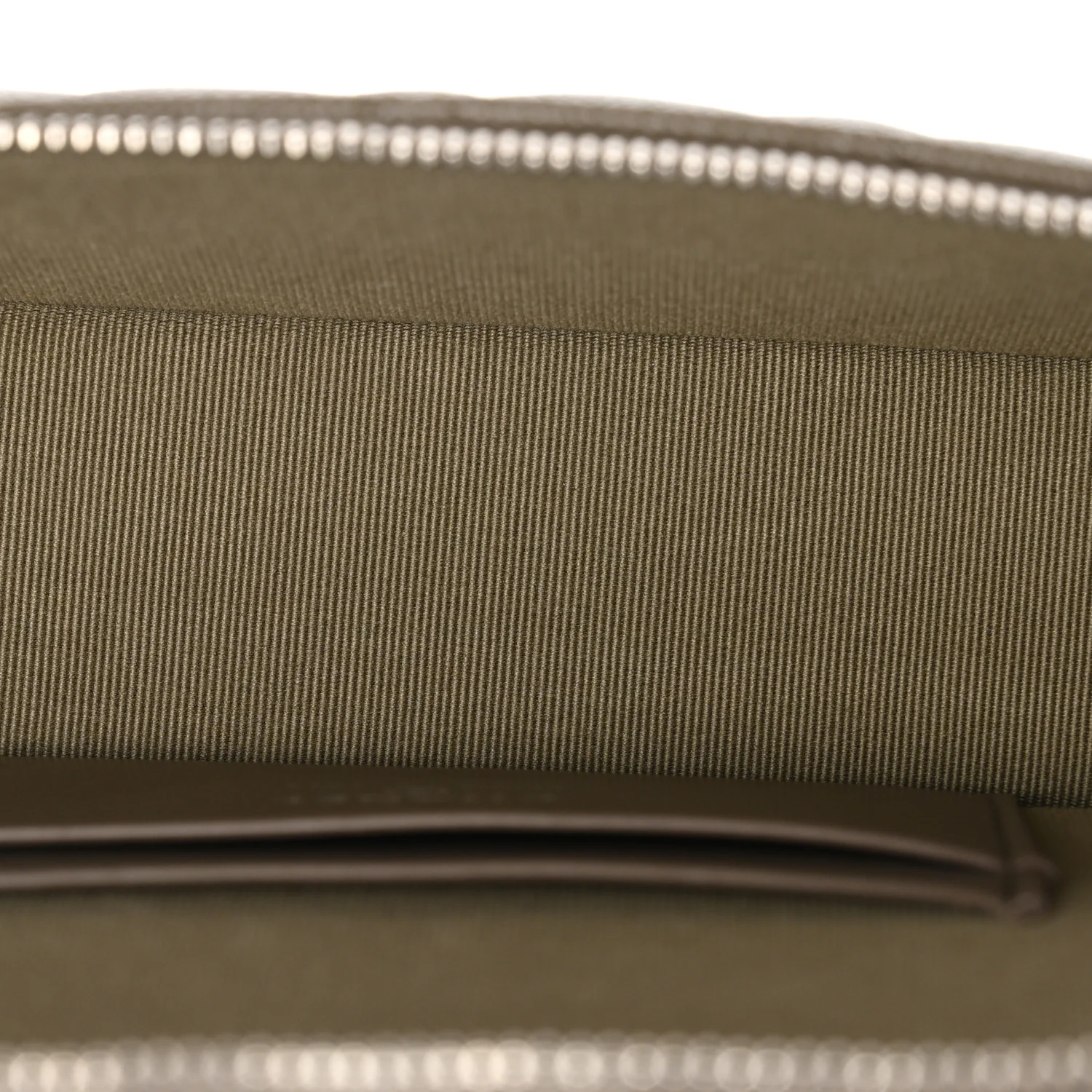 Caviar Quilted Top Handle Slim Vanity With Chain Dark Khaki - Top Club