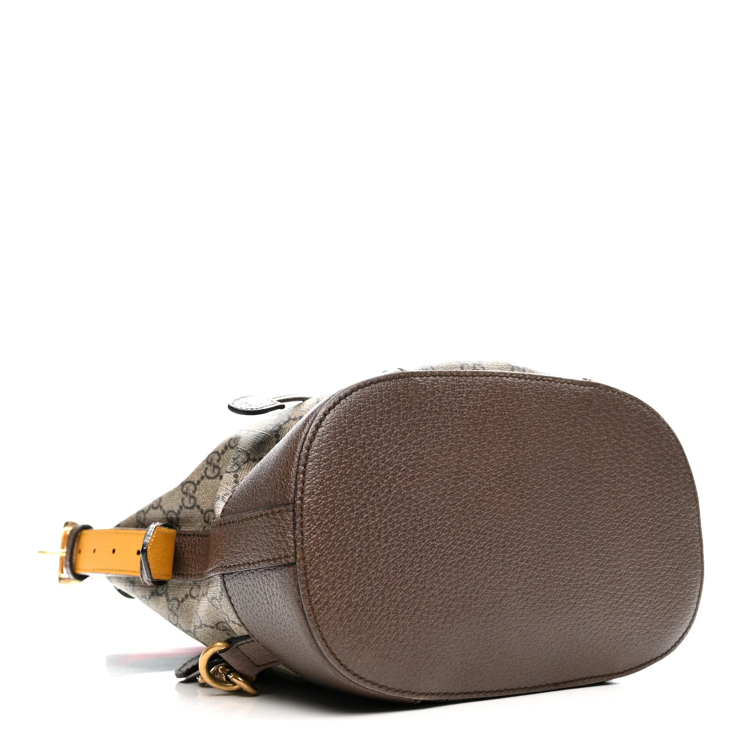 GG Supreme Monogram Neo Vintage Drawstring Bucket Backpack Beige New Acero Crop - Top Club