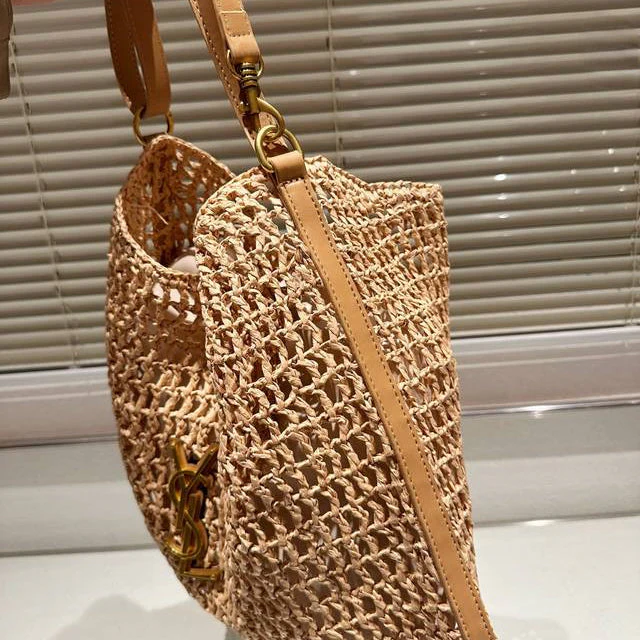 SAINT LAURENT YSL Raffia tote Bag - Top Club