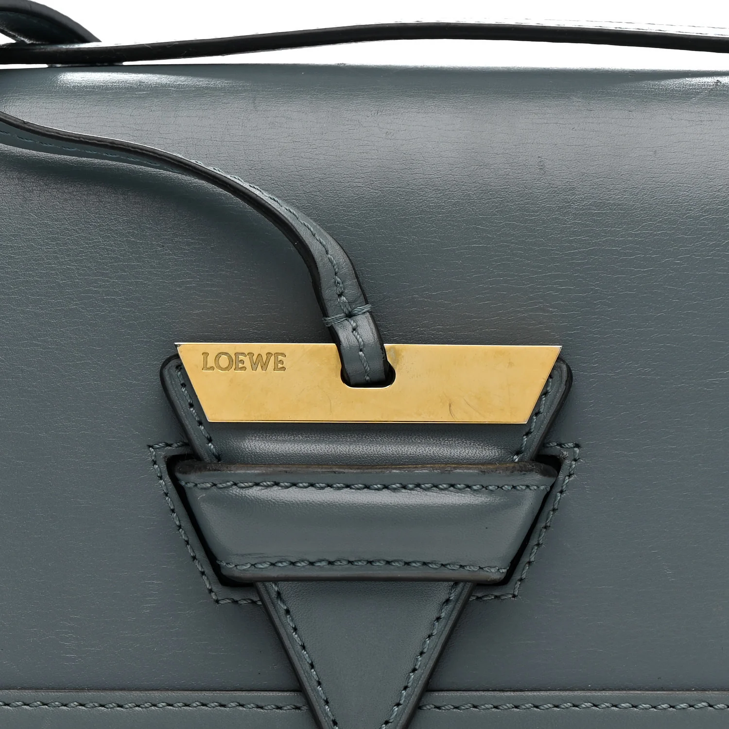 Calfskin Mini Barcelona Shoulder Bag Stone Blue - Top Club
