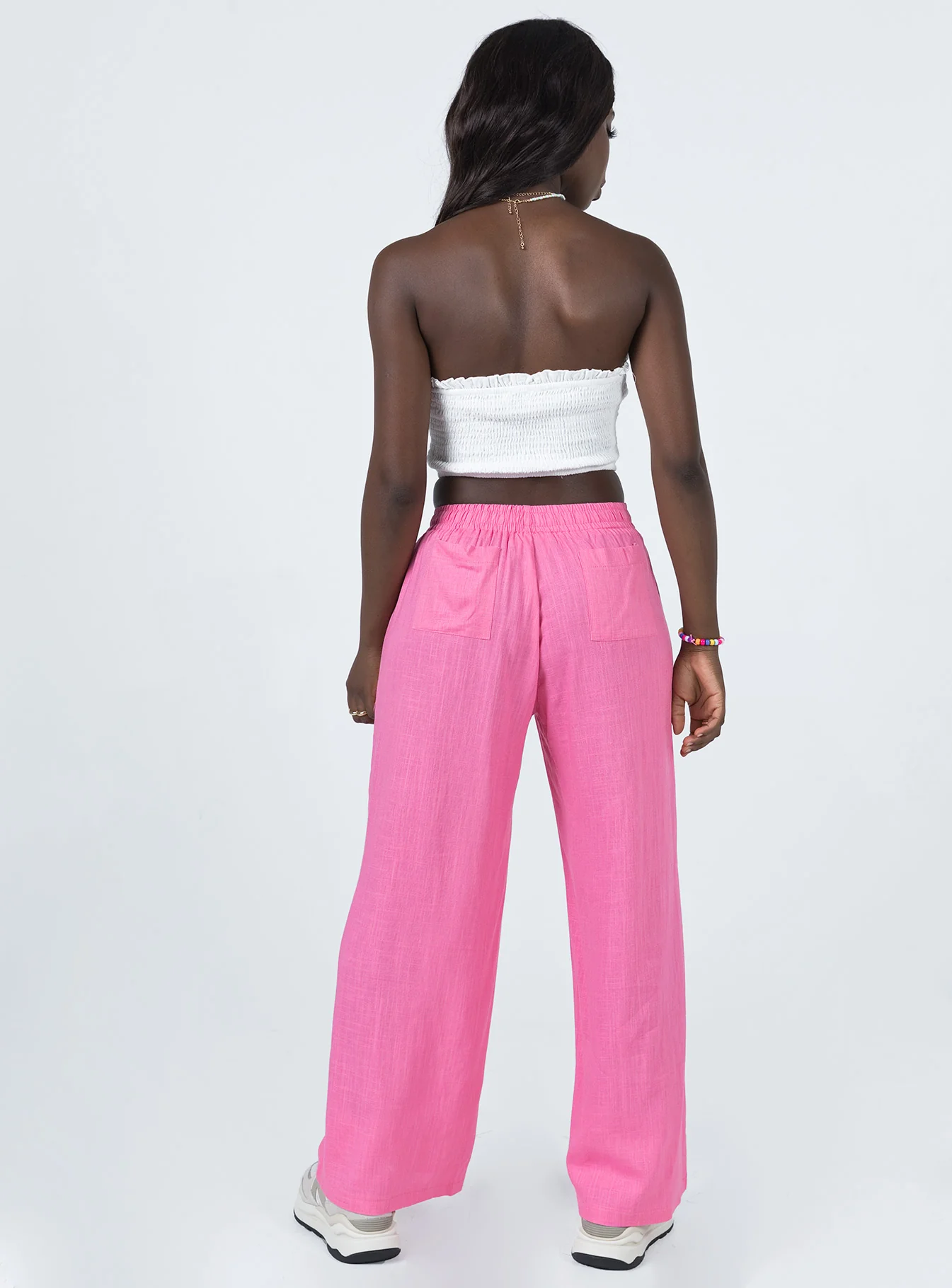 Louis Linen Blend Pants Pink