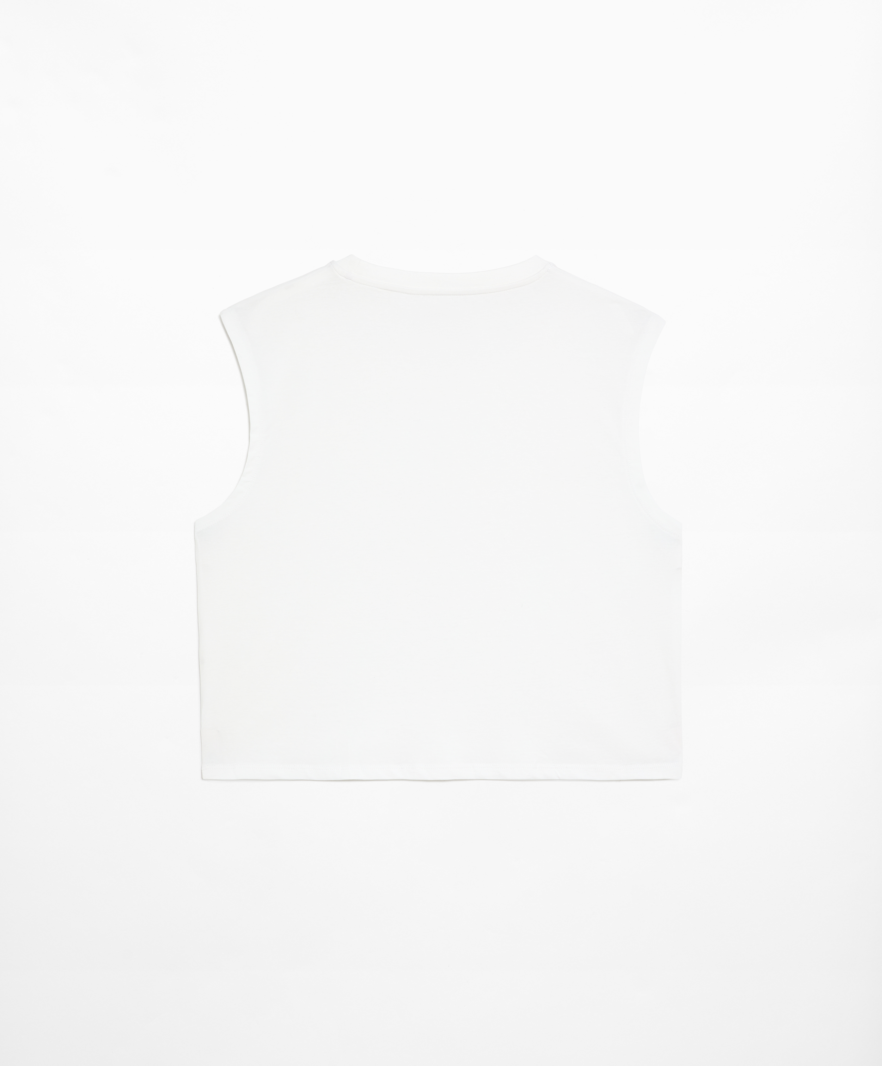 OYSHO Cotton blend sleeveless seamless T-shirt