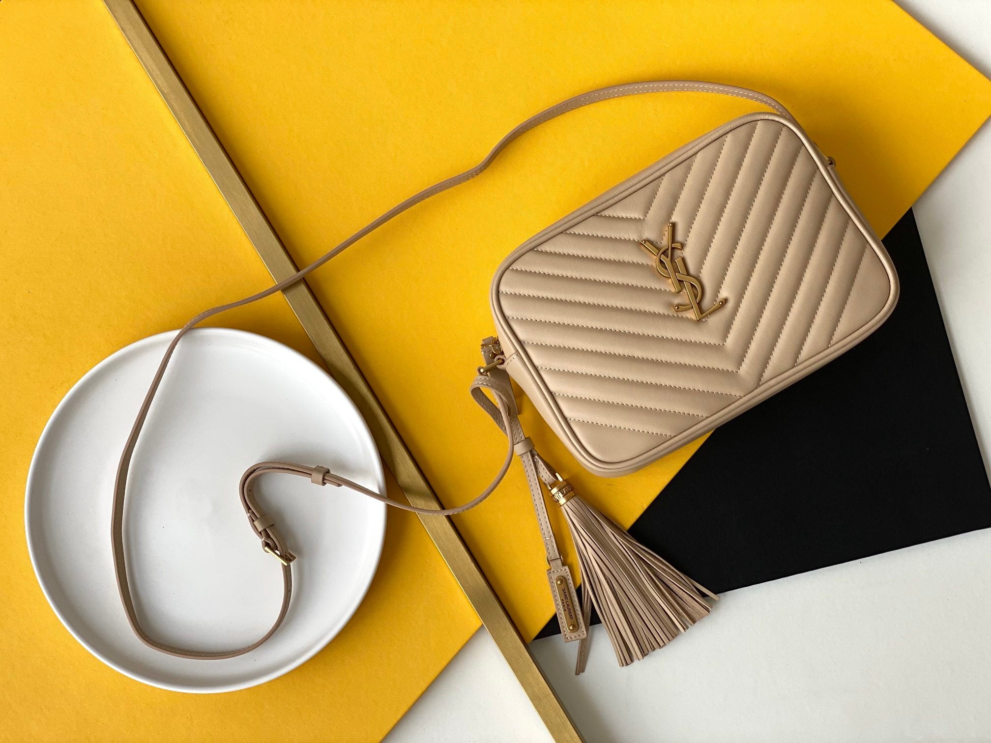 Y Lou Camera Bag In Quilted Leather - Top Club