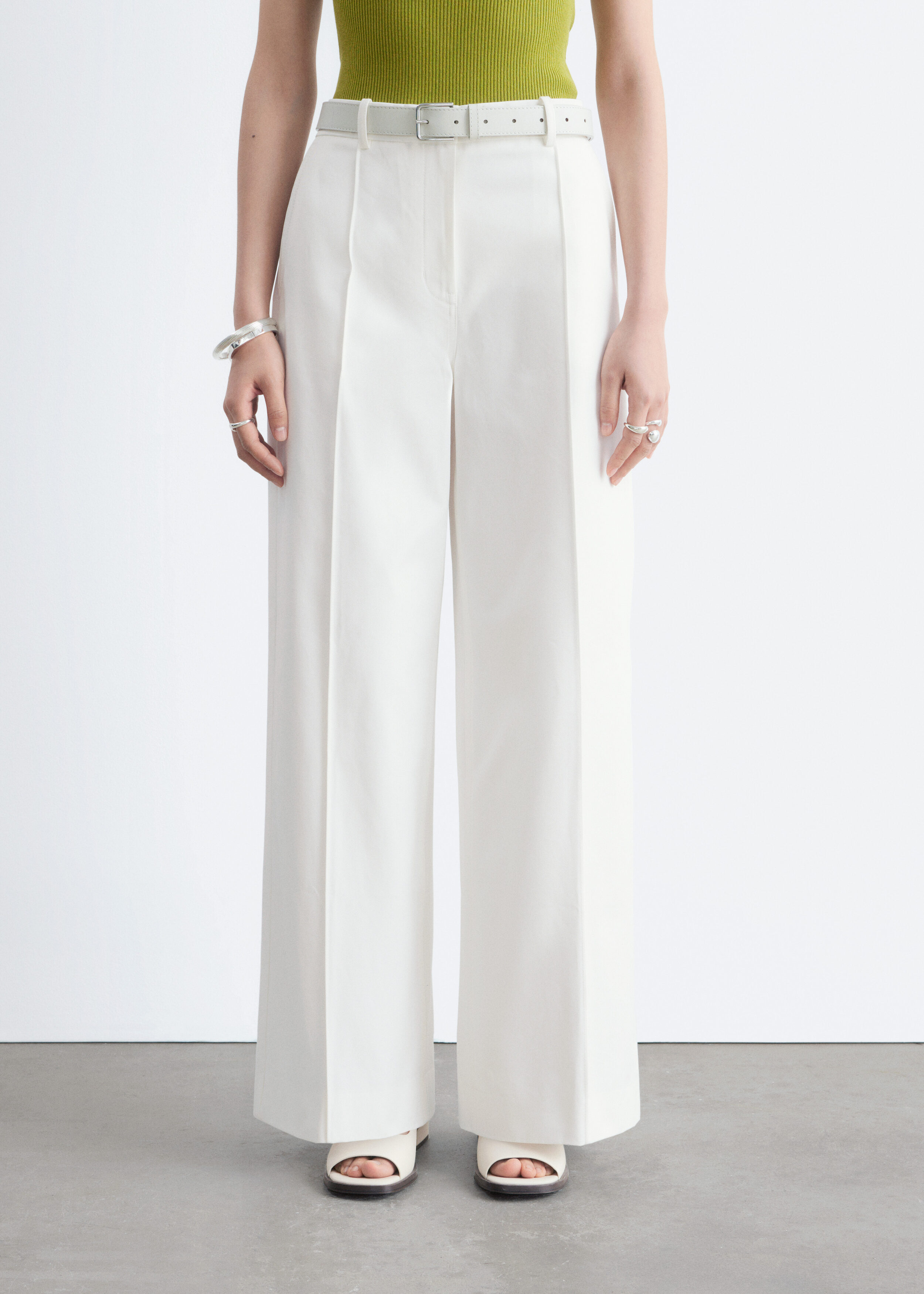 & Other Stories PRESS-CREASE COTTON TROUSERS