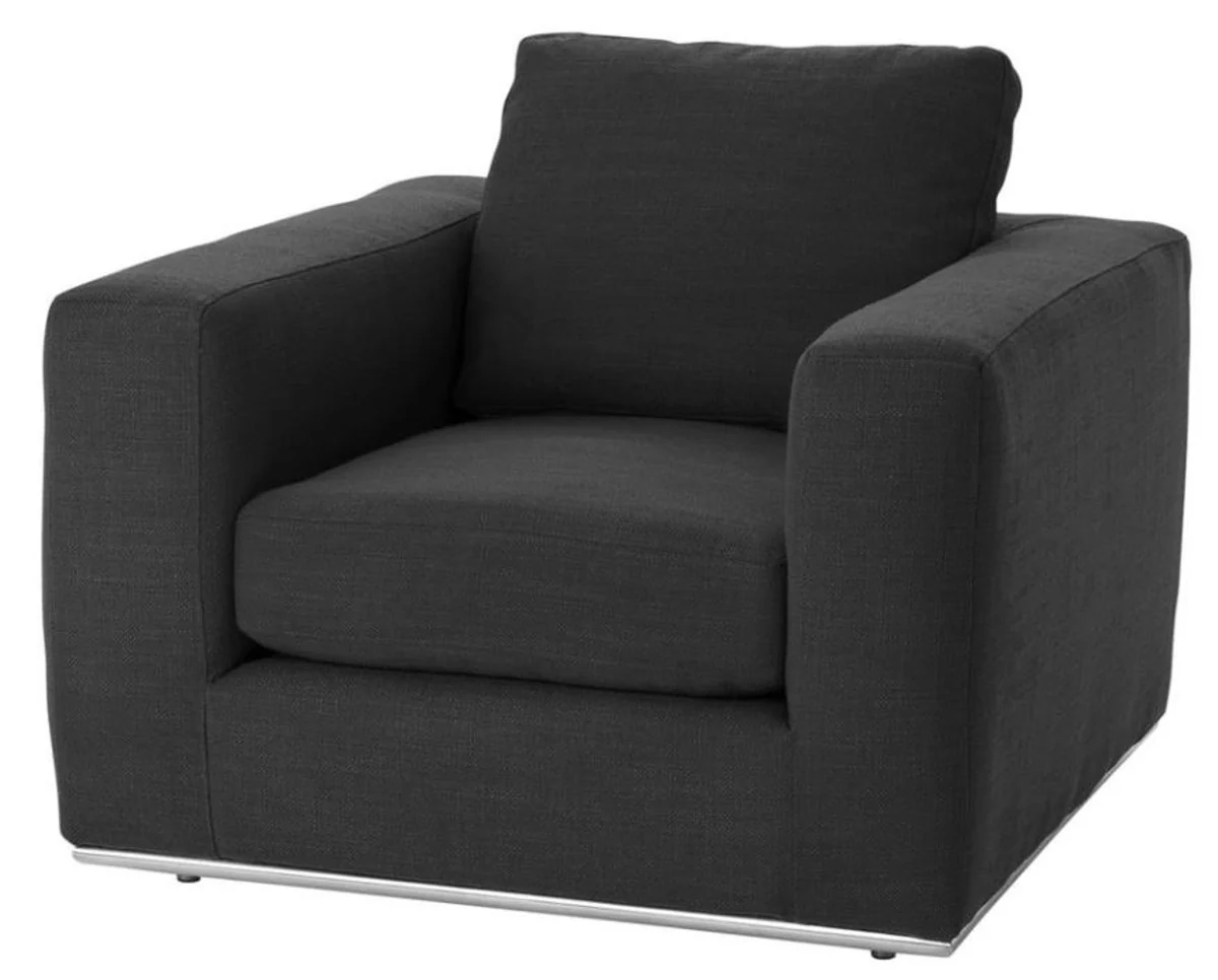 Luxury armchair black 94 x 100 x H. 76 cm - Hotel armchair furniture