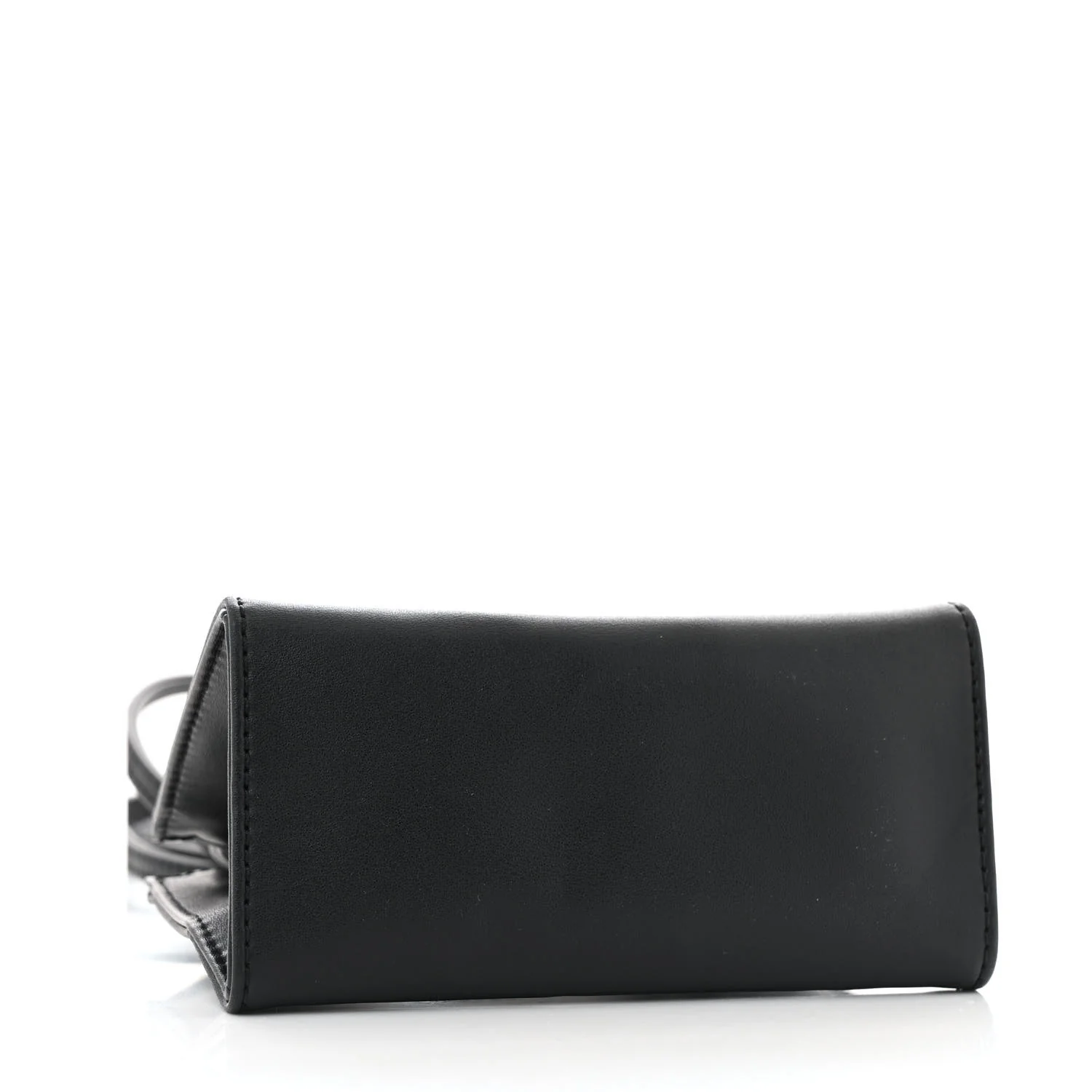 Vegan Leather Small Shopping Bag Black - Top Club