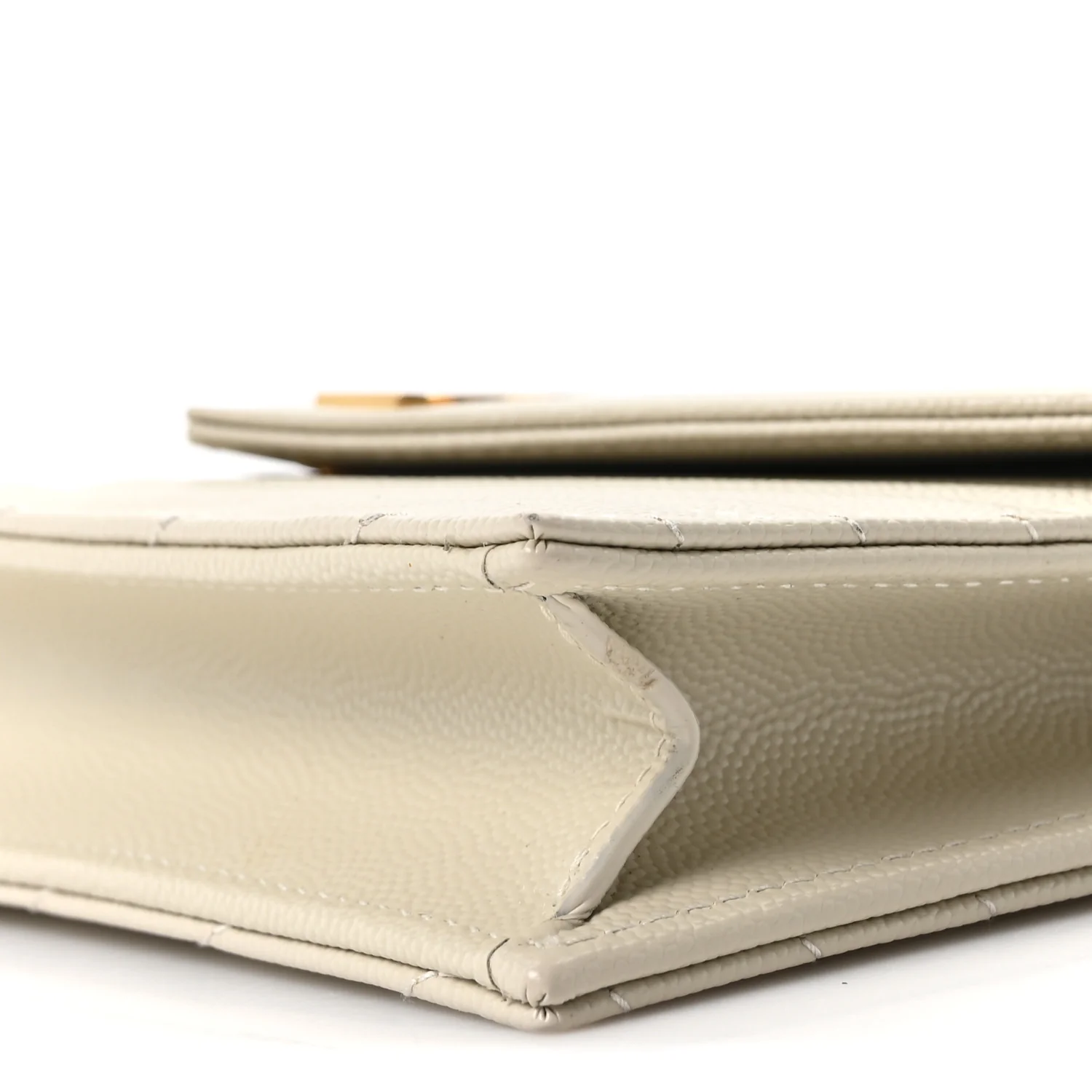 Grain De Poudre Matelasse Chevron Monogram Envelope Chain Wallet Crema Soft - Top Club