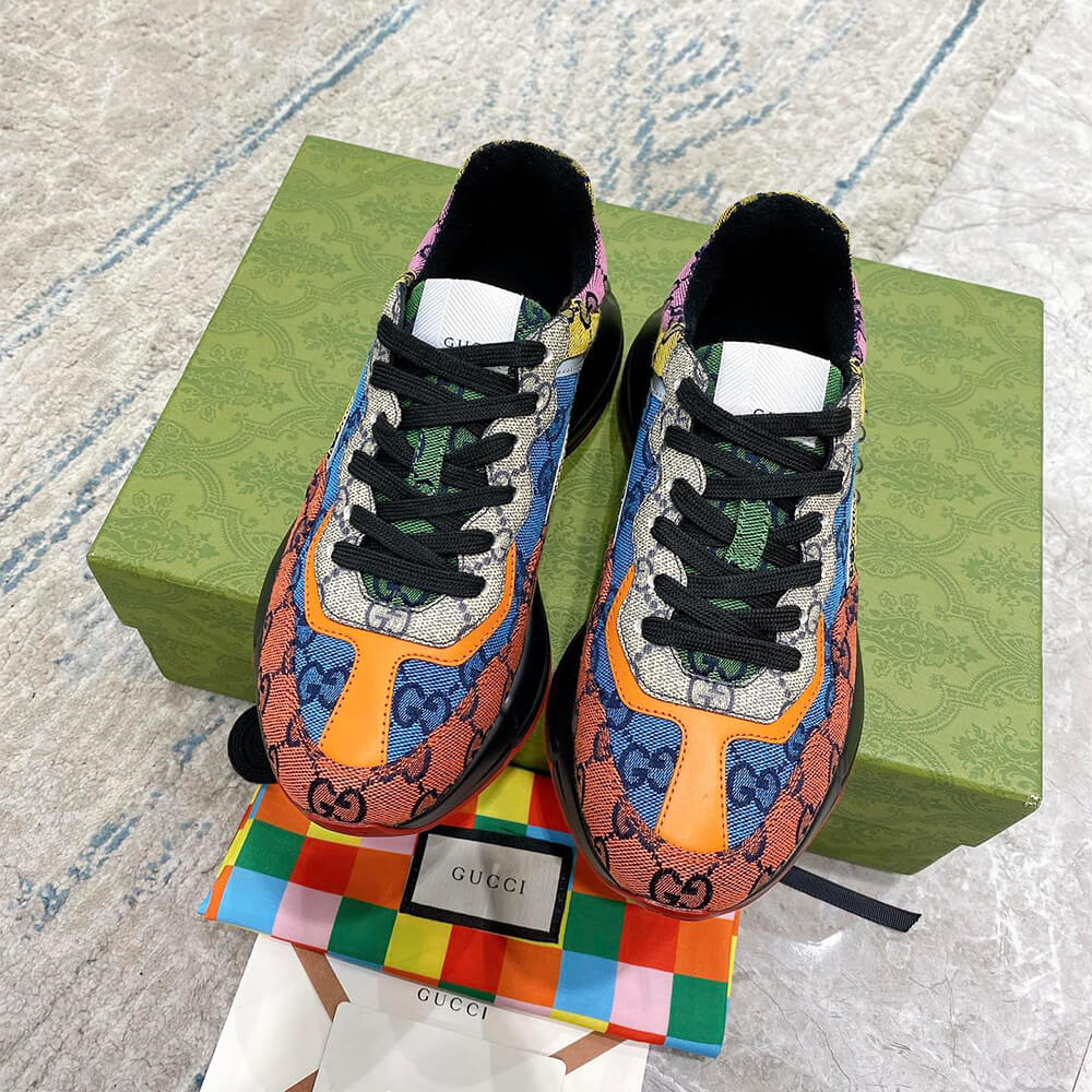 Gucci Multicolor GG Supreme Rhyton Sneaker - Top Club