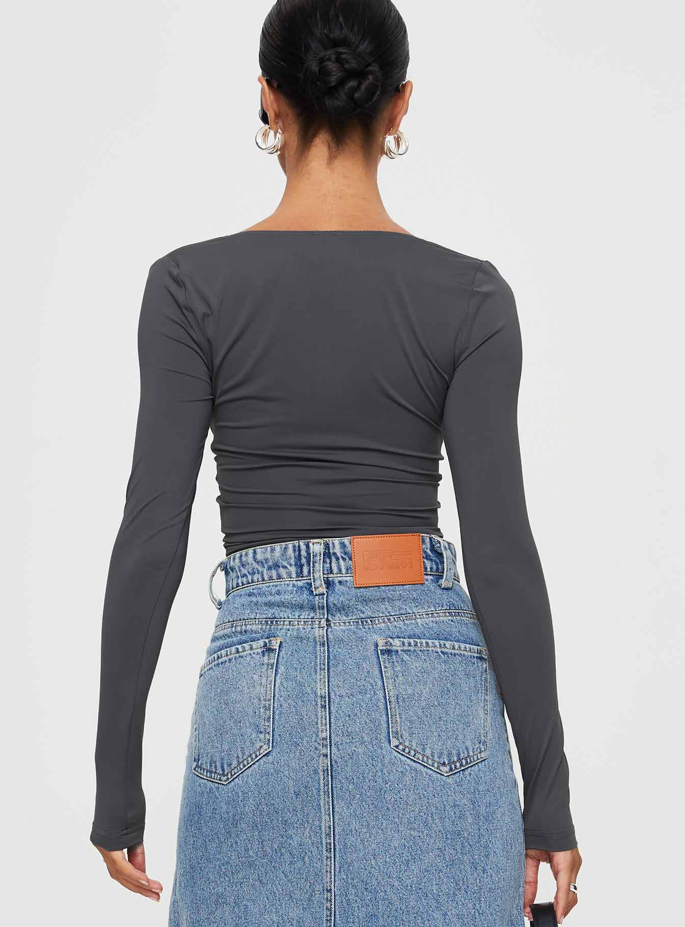 Candyce Long Sleeve Top Slate